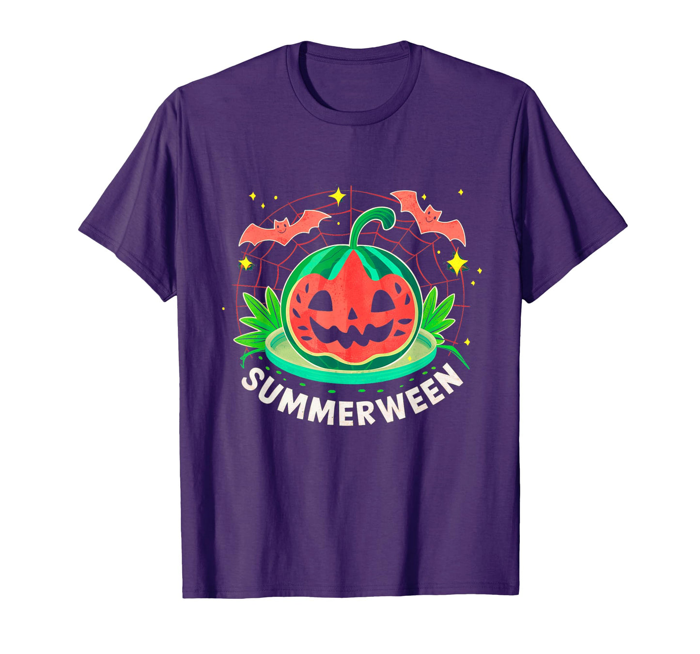 Summerween Summer Halloween Watermelon Pumpkin Vacation T-Shirt