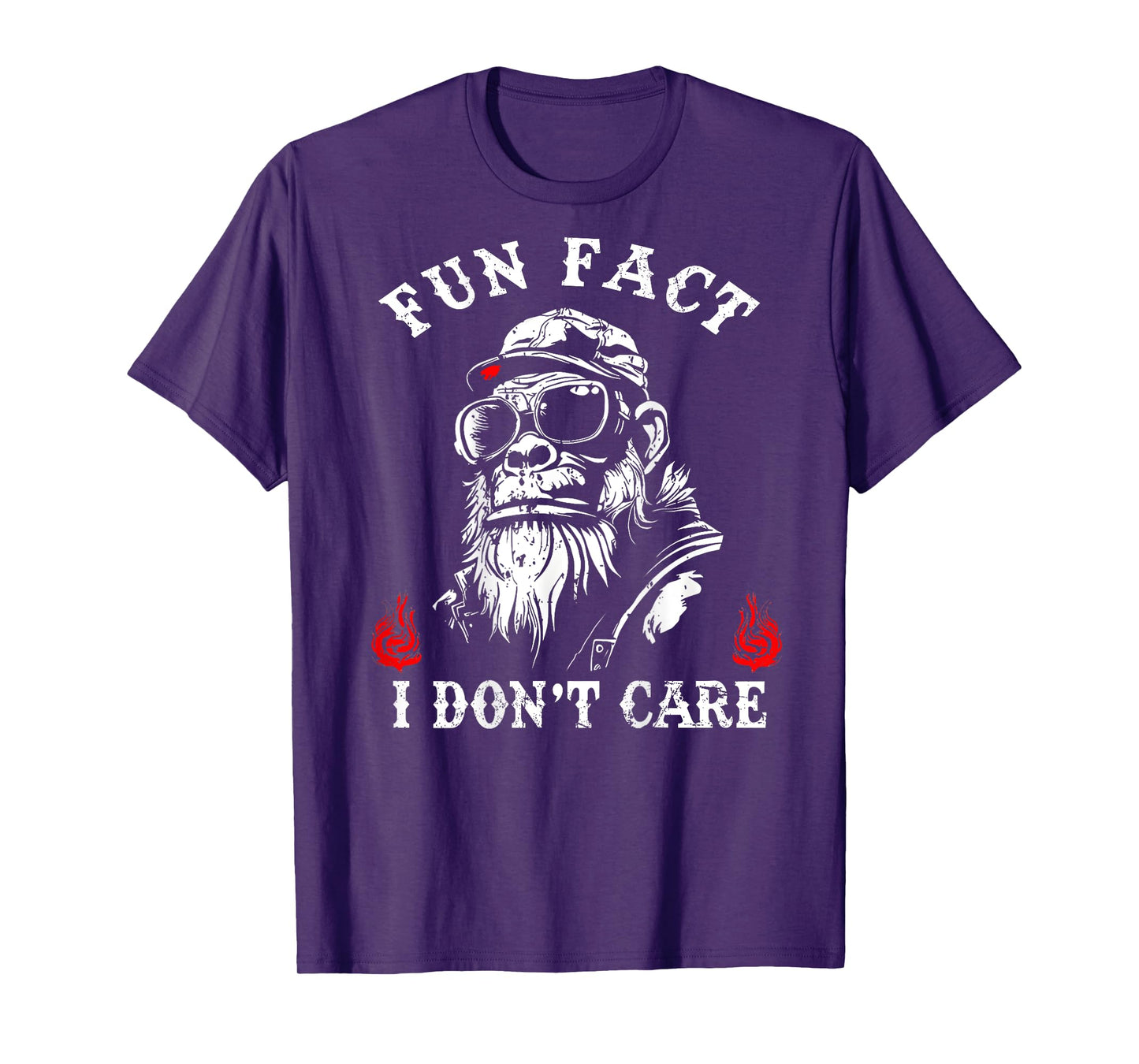 Fun Fact I Don't Care Cool Grandpa Swag Gorillas (ON BACK) T-Shirt