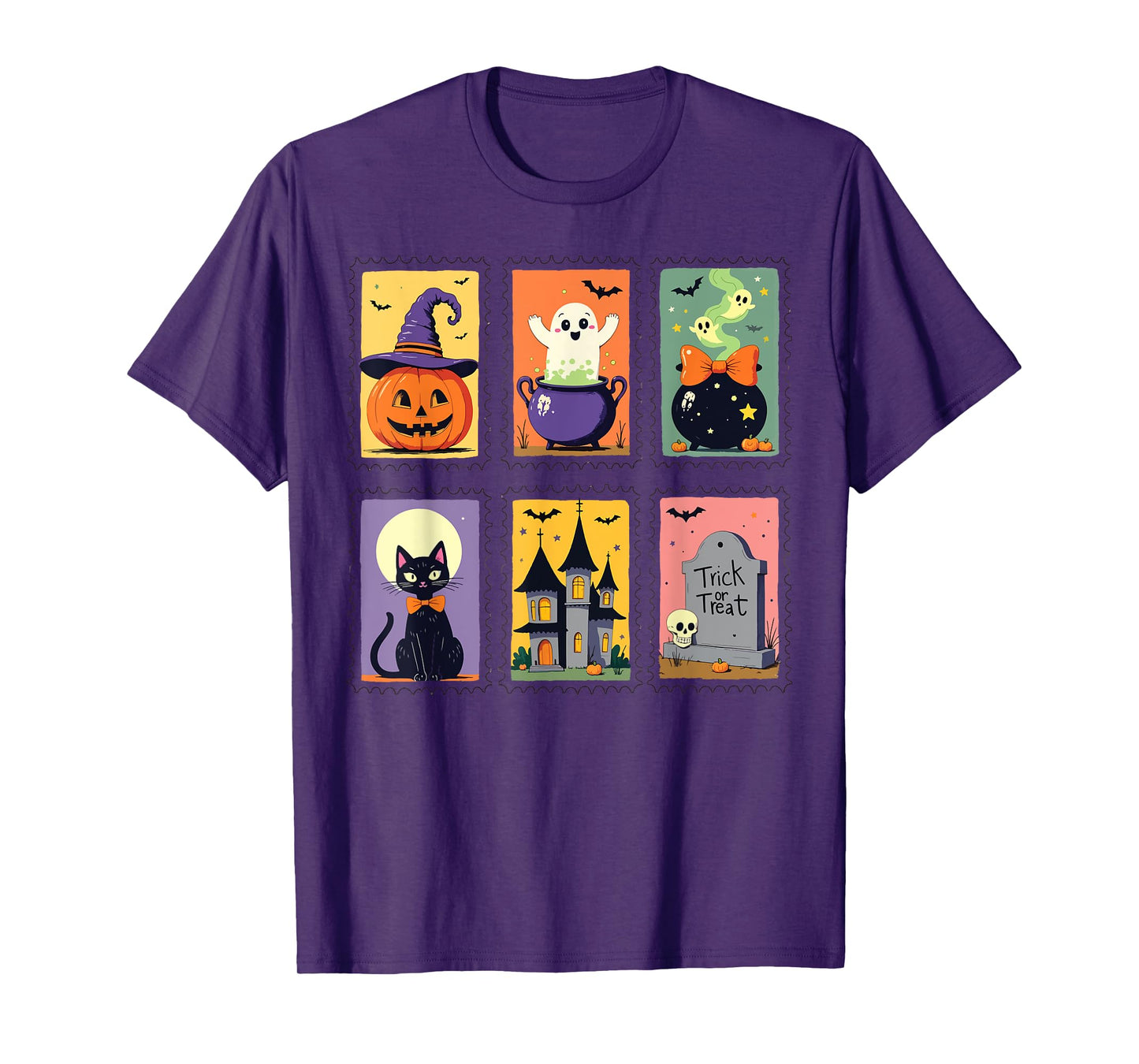 Cute Retro Halloween Cat Ghost Fall & Spooky Season Clipart T-Shirt