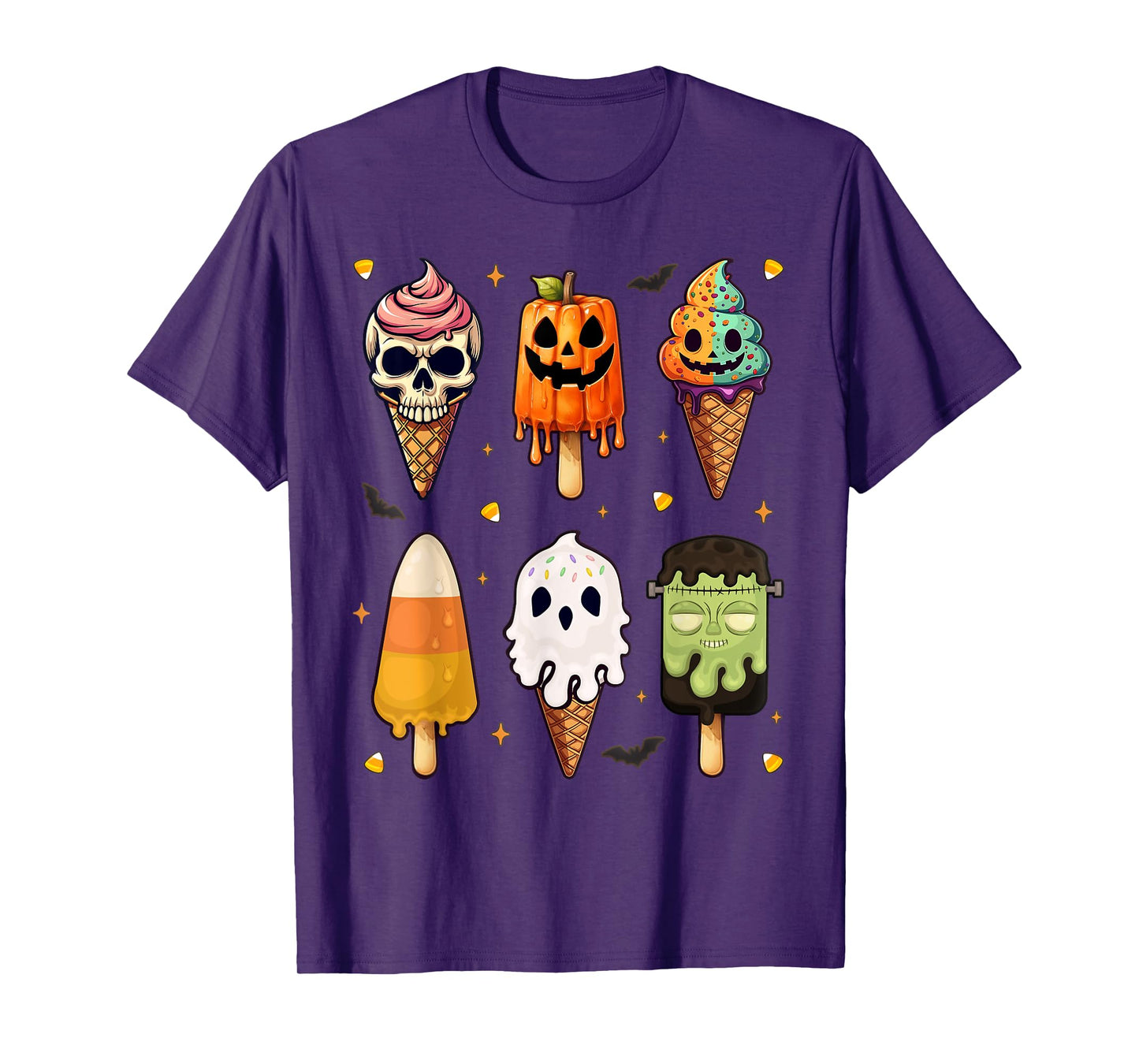 Horror Movies Summer Popsicle Halloween Ice Cream Summerween T-Shirt
