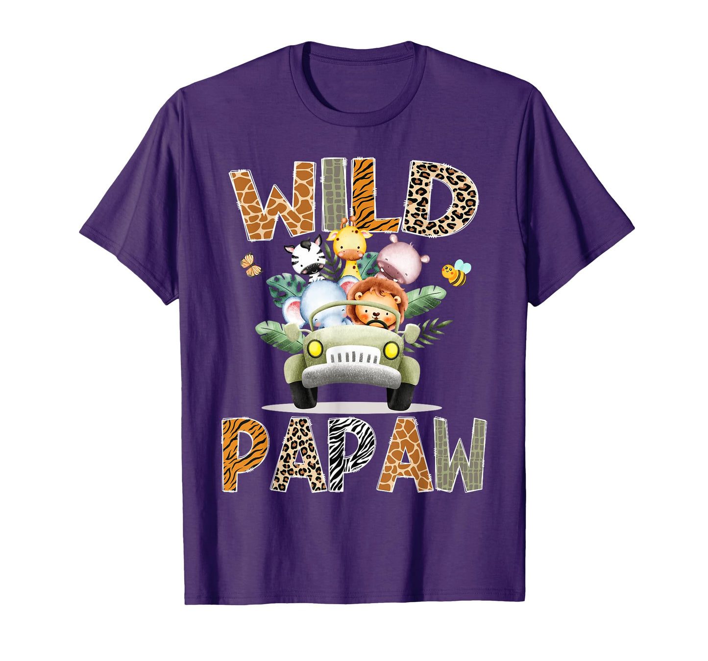 Wild Papaw 1St Birthday Safari Jungle Animal Truck T-Shirt