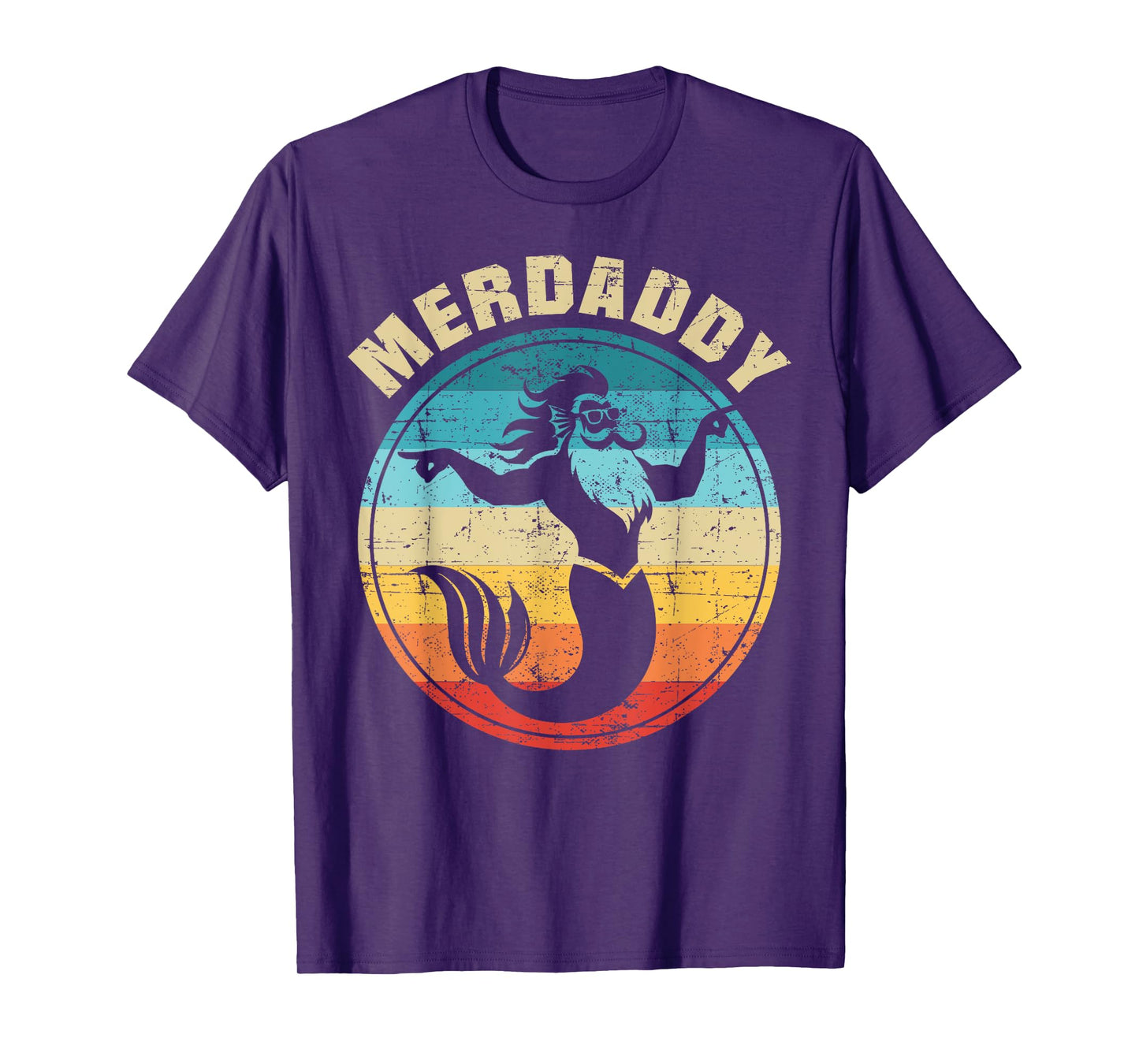Merdaddy Mermaid Dad Funny Father's Day Tee Daddy of a Girl T-Shirt