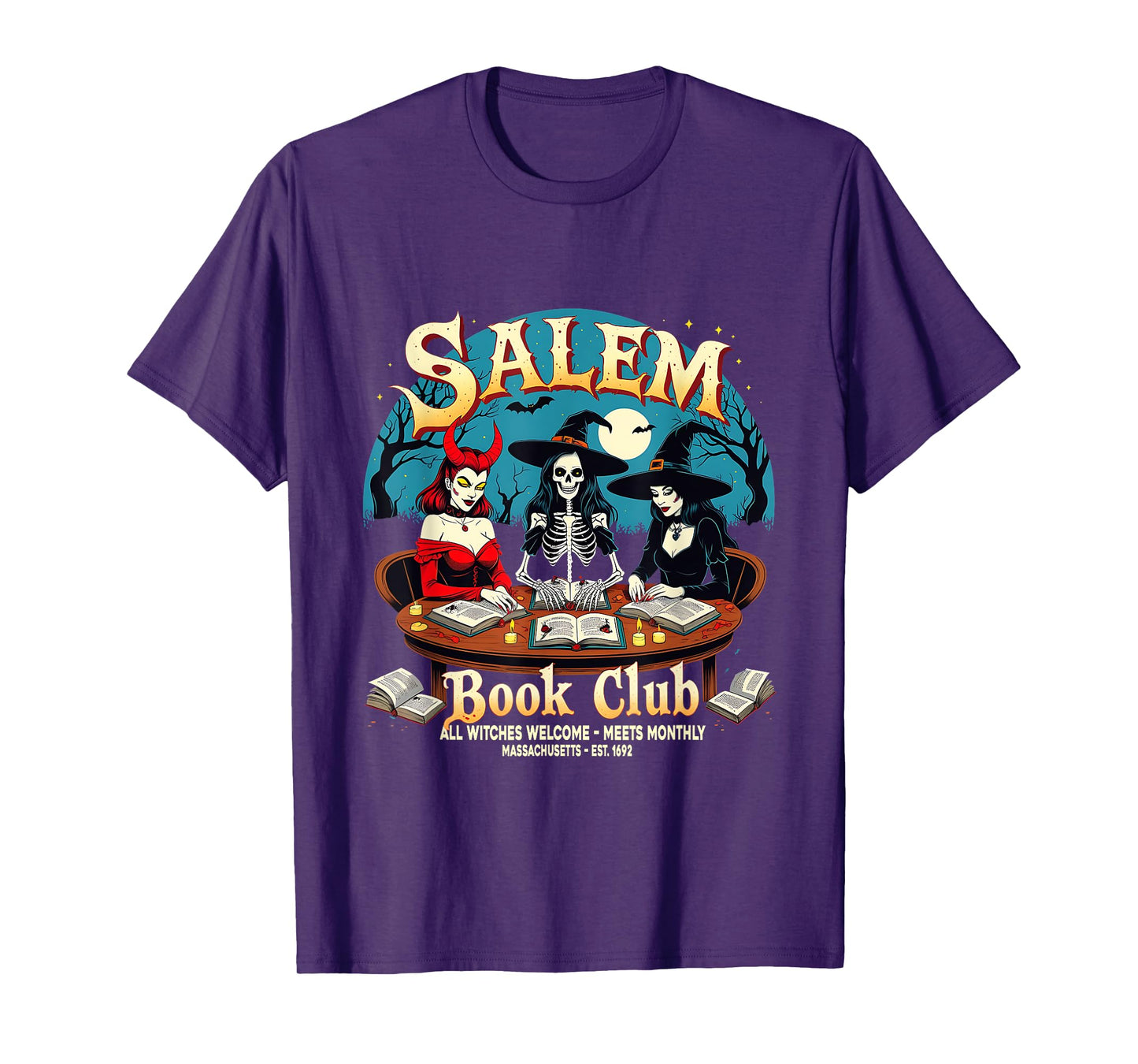 Salem Book Club Witches Gothic Halloween Read T-Shirt