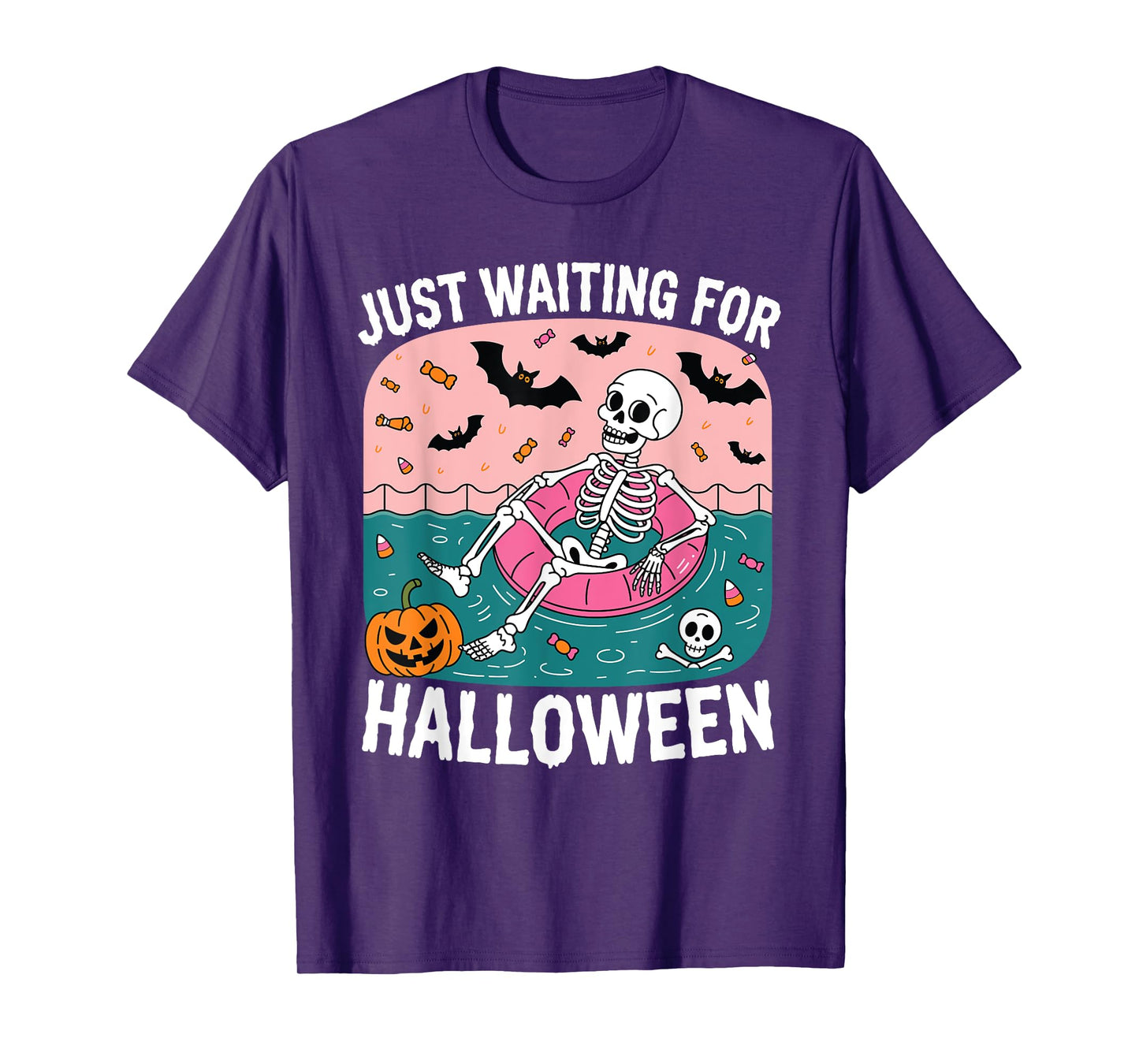 Just Waiting For Halloween Funny Sarcastic Humor Hilarious T-Shirt