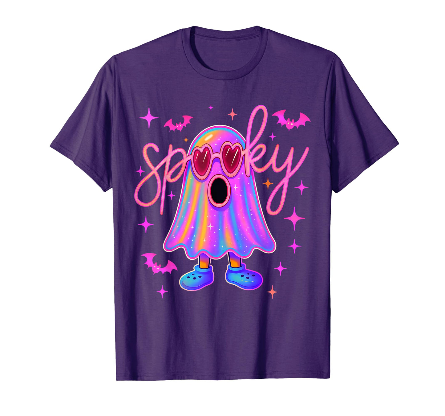 HUGvyn Halloween: Cute Spooky Booing Ghost Girl Sunglasses T-Shirt