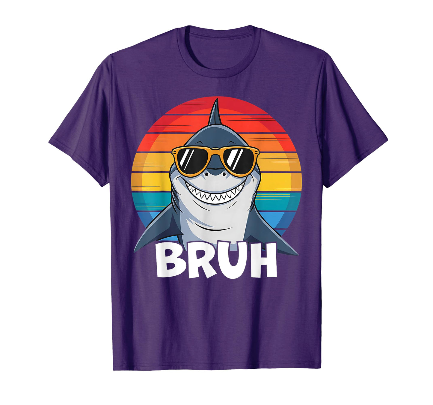 Funny Boys Shark Graphic Toddler Kids Shark Face Open Mouth T-Shirt