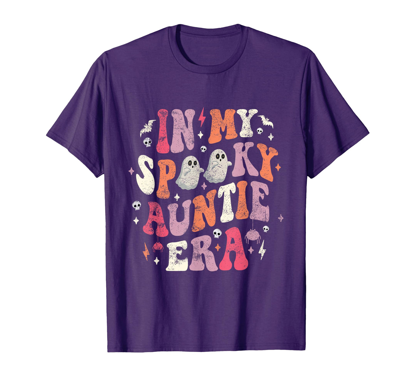 In My Spooky Auntie Era Funny Ghost Auntie Halloween T-Shirt