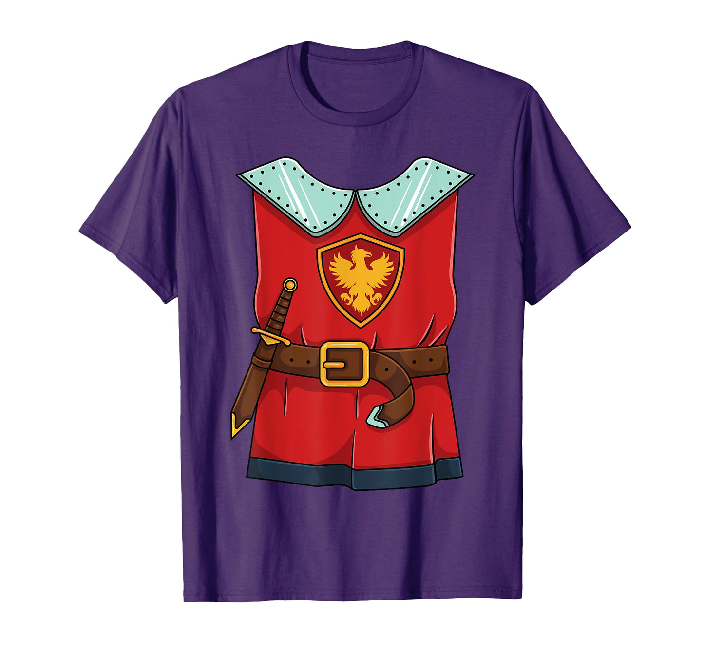 Halloween Medieval Knight Armor Costume Funny Lazy Easy DIY T-Shirt