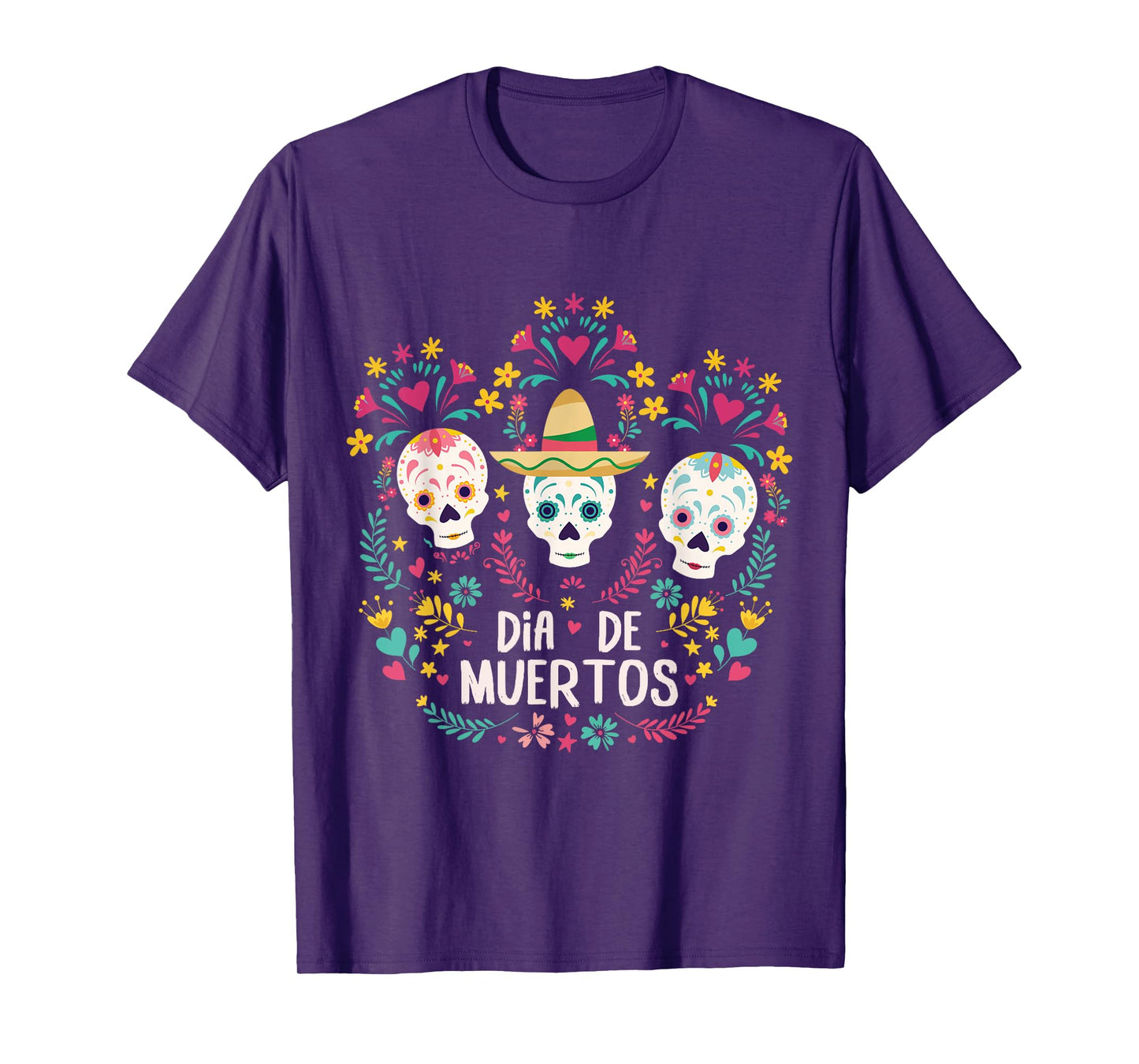 Dia De Muertos Skeleton Head Sugar Bone Halloween T-Shirt
