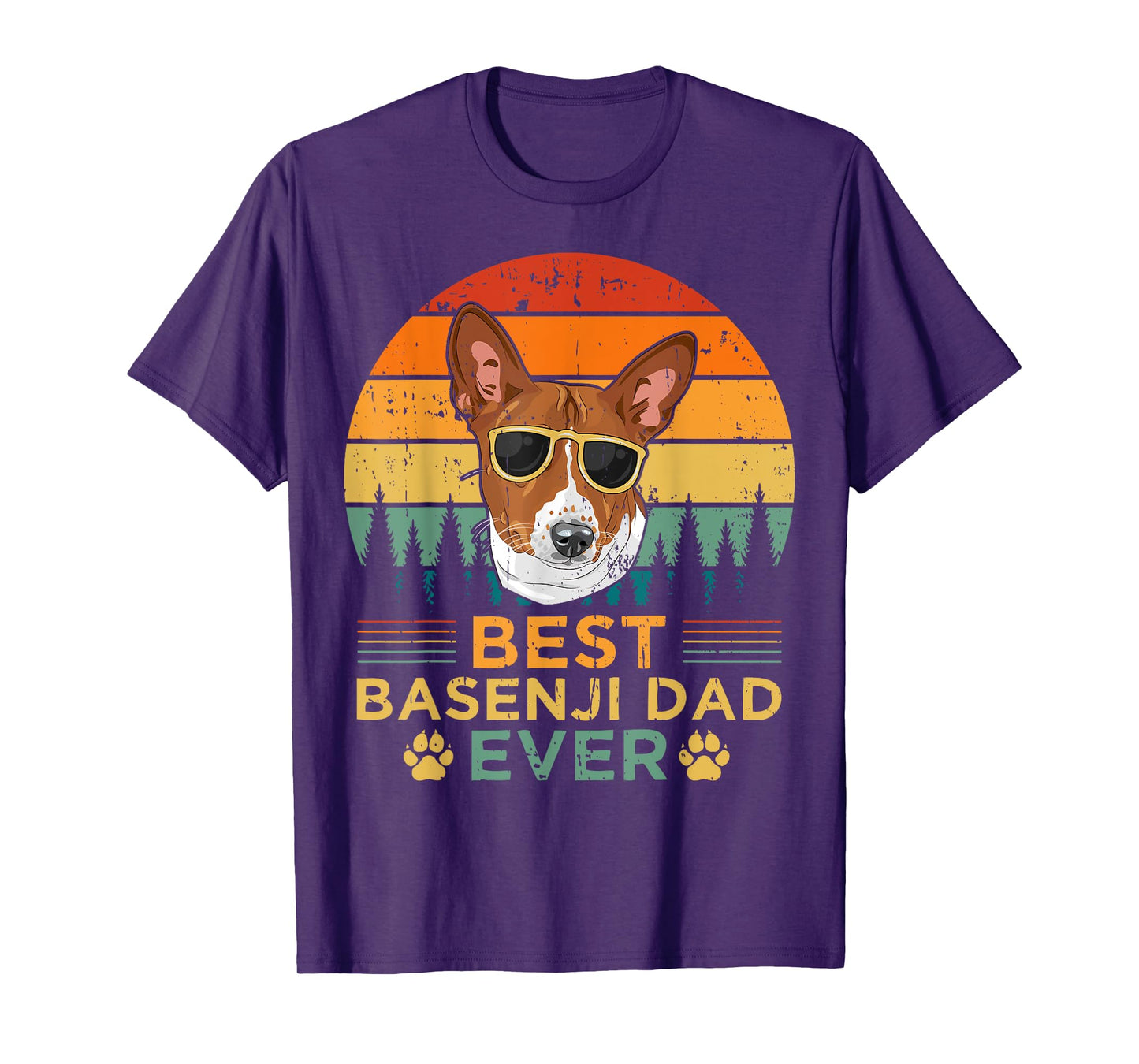 Retro Style Best Basenji Dad Ever Father's Day T-Shirt