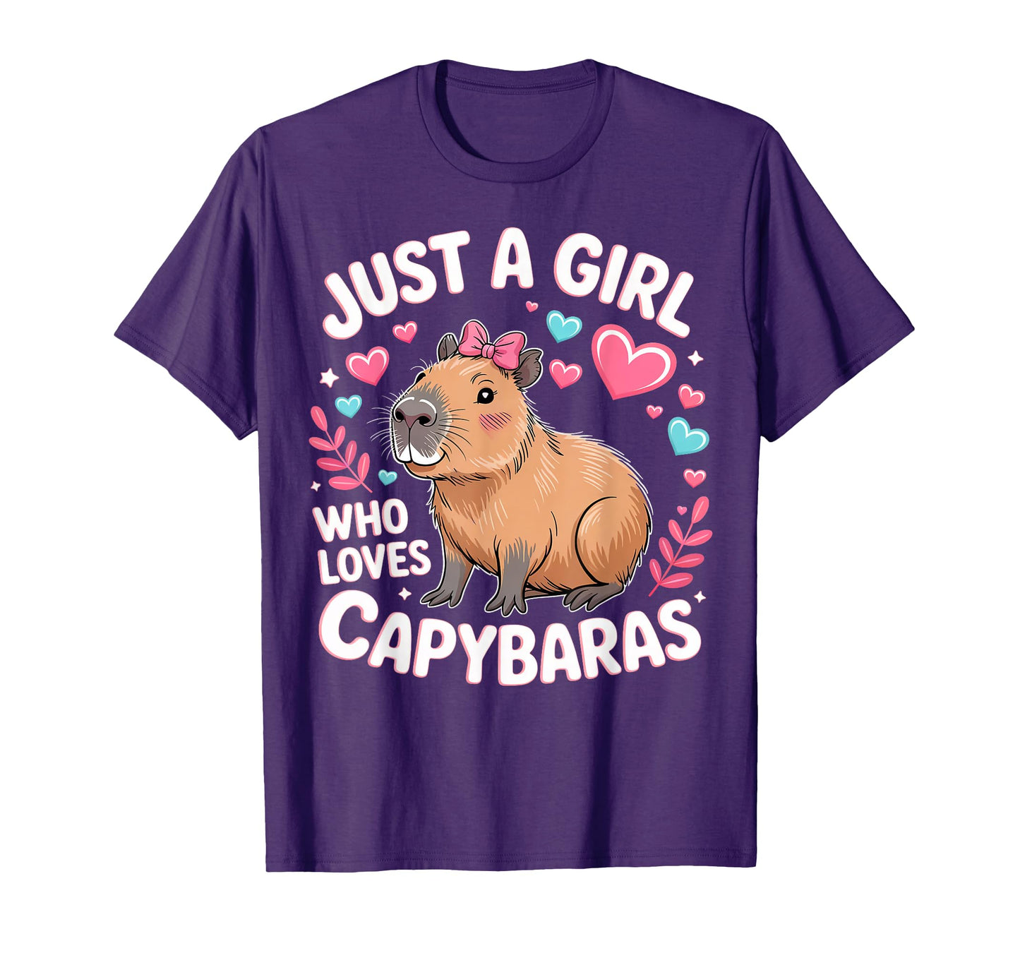 Just A Girl Who Loves Capybaras Funny Capybara Gifts T-Shirt