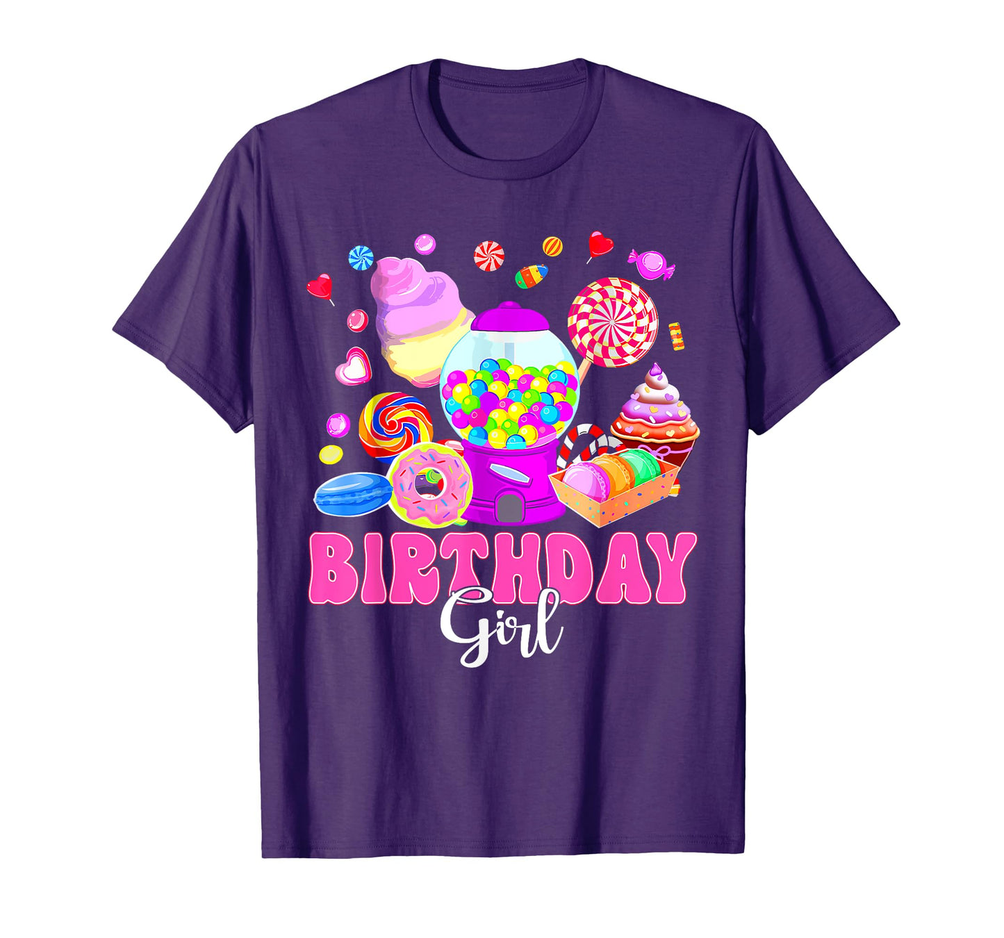 Birthday Girl Shirt Candy Birthday Party For Kids Girl T-Shirt