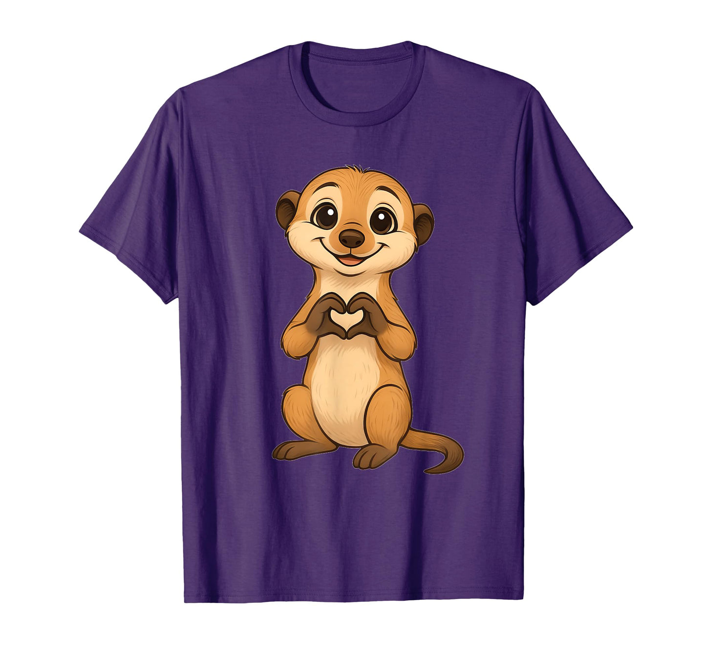 Meerkat with heart | Sweet meerkat with heart symbol T-Shirt