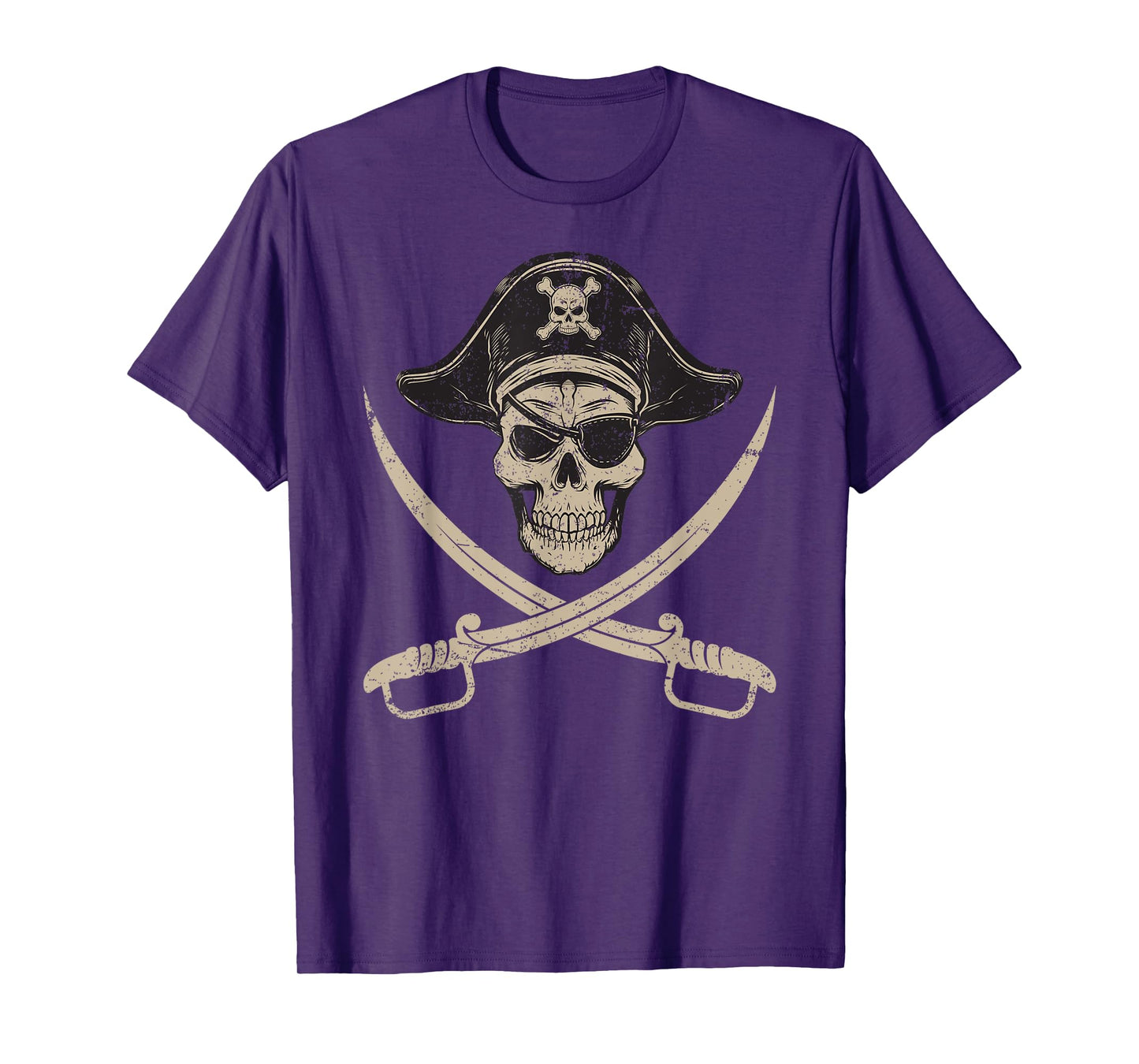 Vintage Pirate Skull And Crossbones Last Minute Halloween T-Shirt