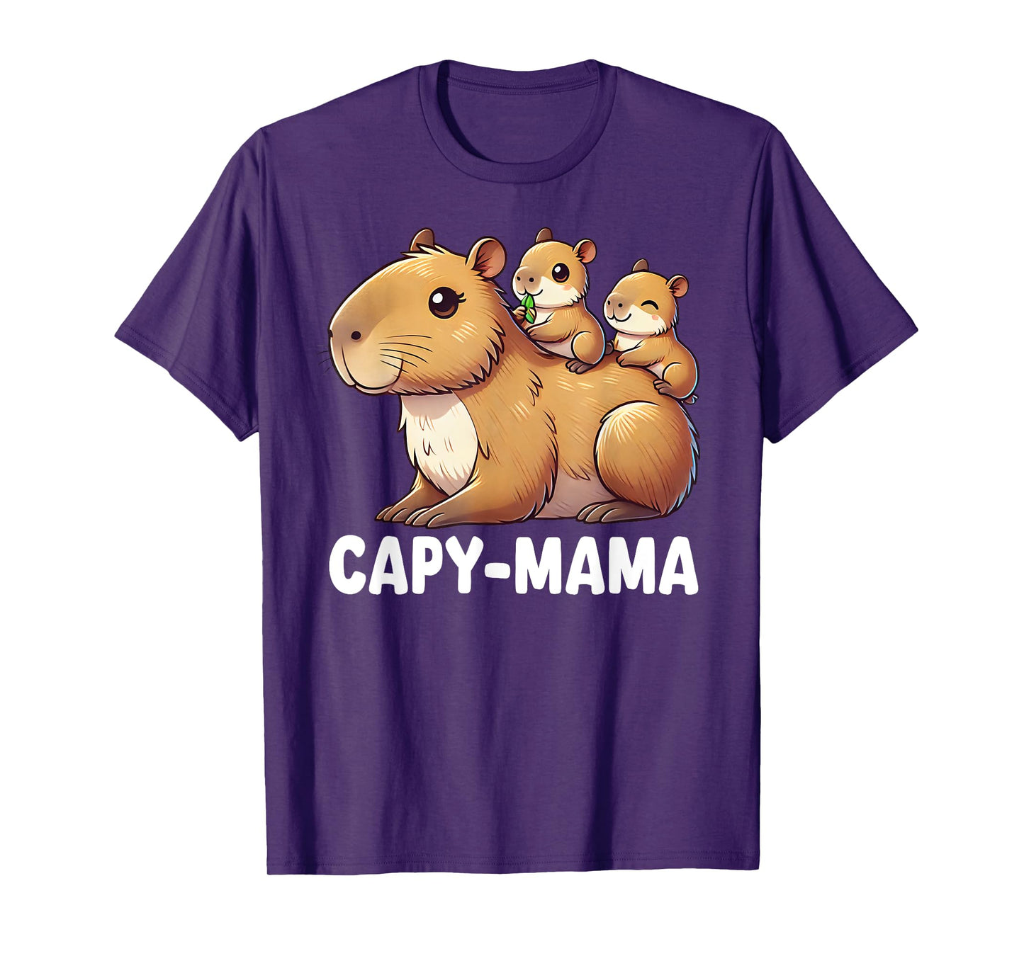 Funny Capybara Capy-Mama Babies Cute Boys Girls Kids T-Shirt