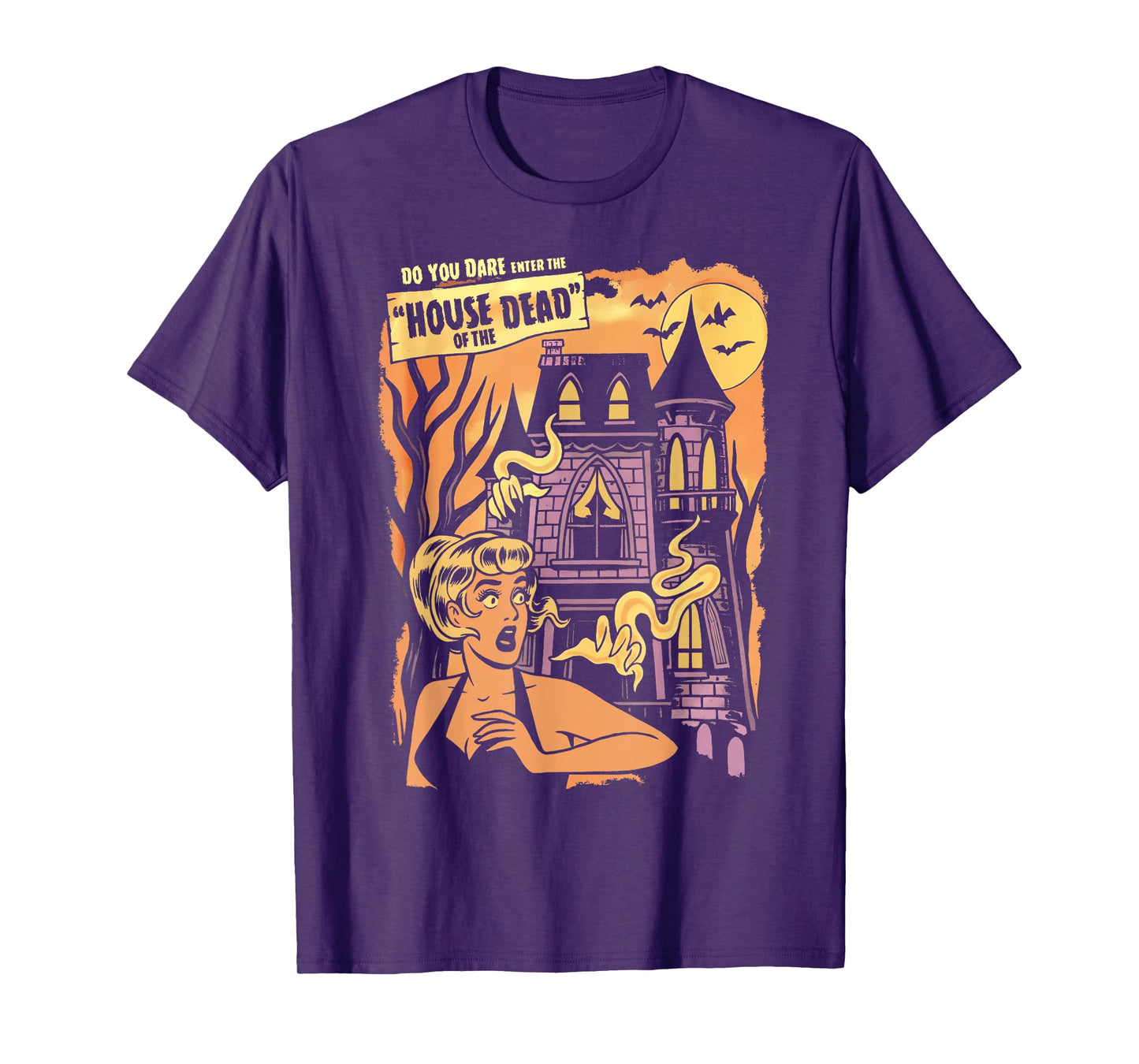 Vintage It's A Scream We Dare You To Enter The Haunted House T-Shirt