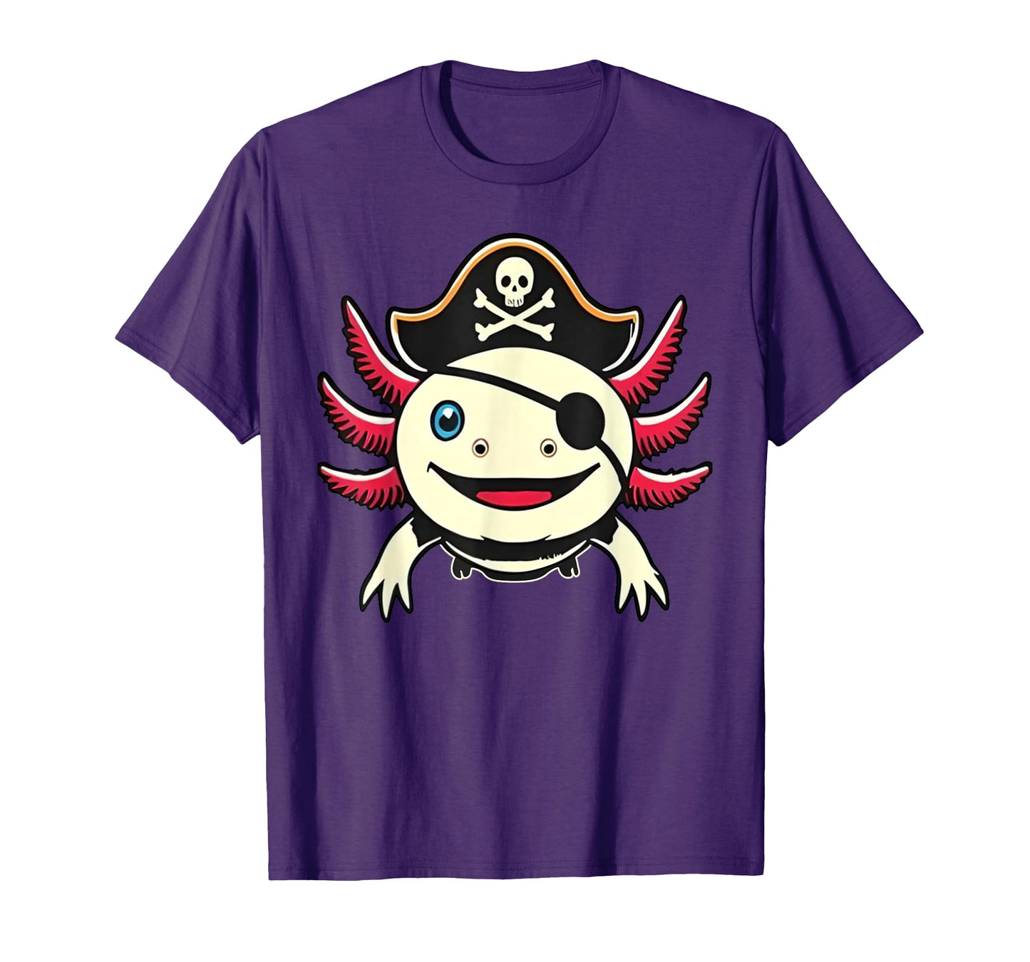 Funny Axolotl Pirate Cute Halloween Costume Tee Adults Youth T-Shirt