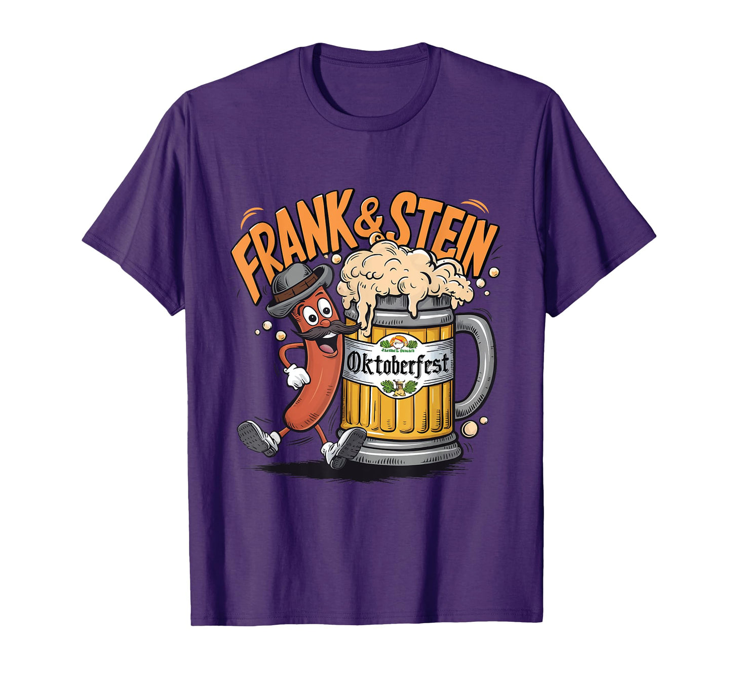 Frank & Stein Oktoberfest Funny German Bratwurst And Beer T-Shirt