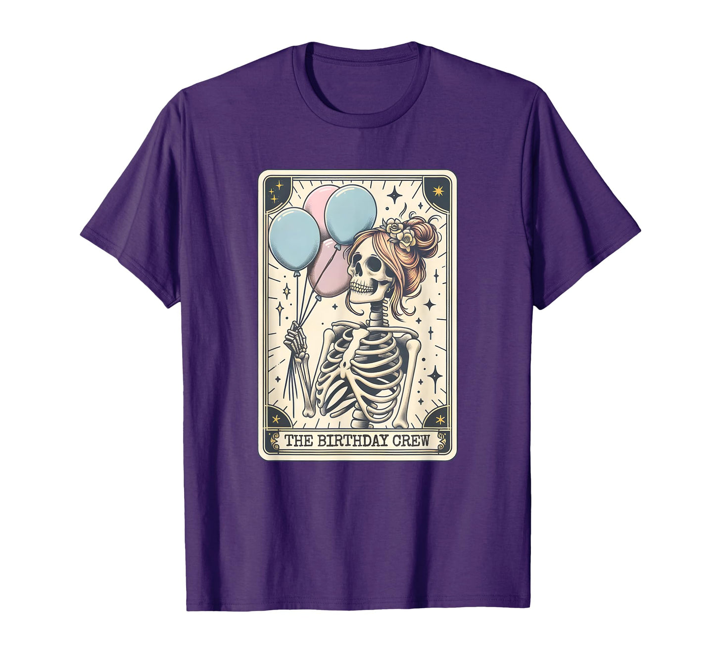 The Birthday Crew Tartot Card, Skeleton Birthday Squad T-Shirt