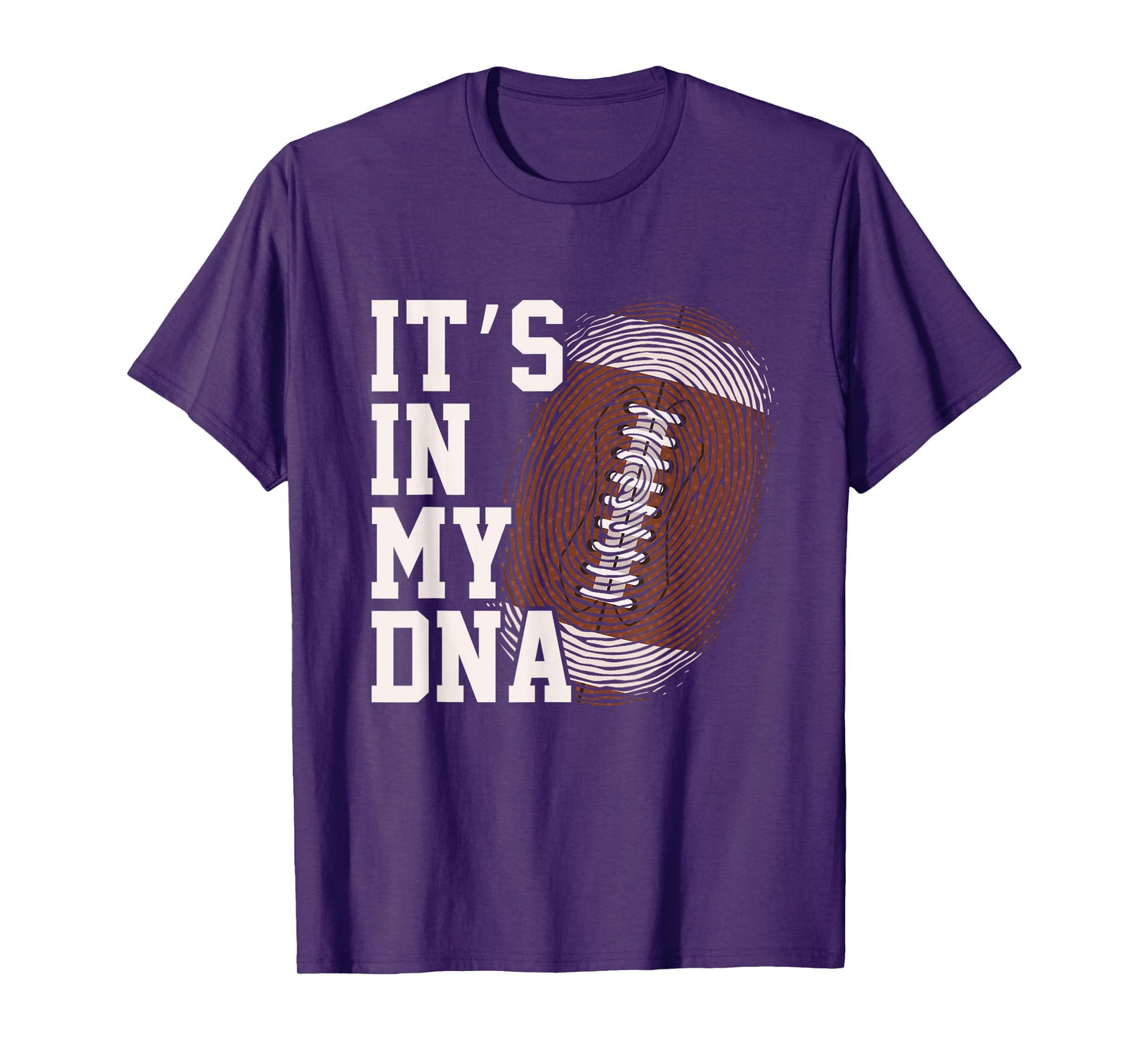 American Football It's In My DNA Men Women Kids Fingerprint T-Shirt
