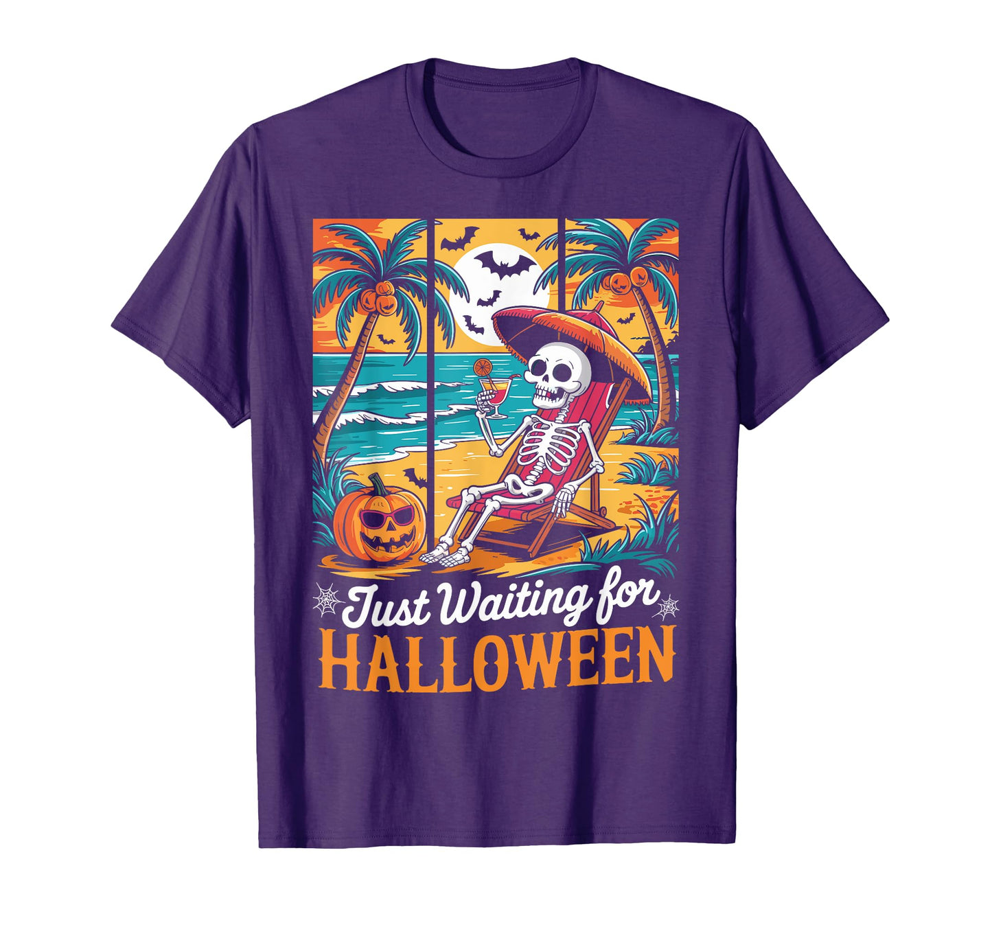 Just Waiting For Halloween Shirt Spooky Ghost Men Women Kids T-Shirt