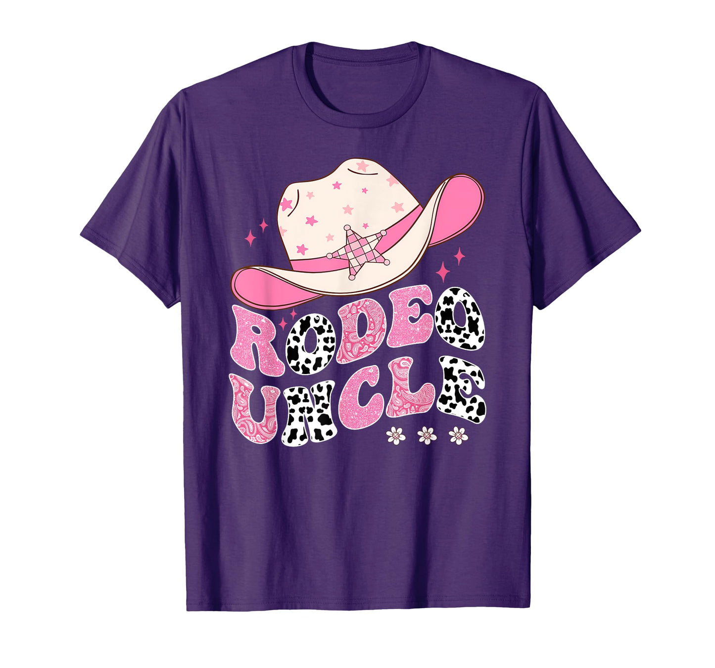 Rodeo Uncle Pink CowGirl 1St Birthday Family Matching T-Shirt