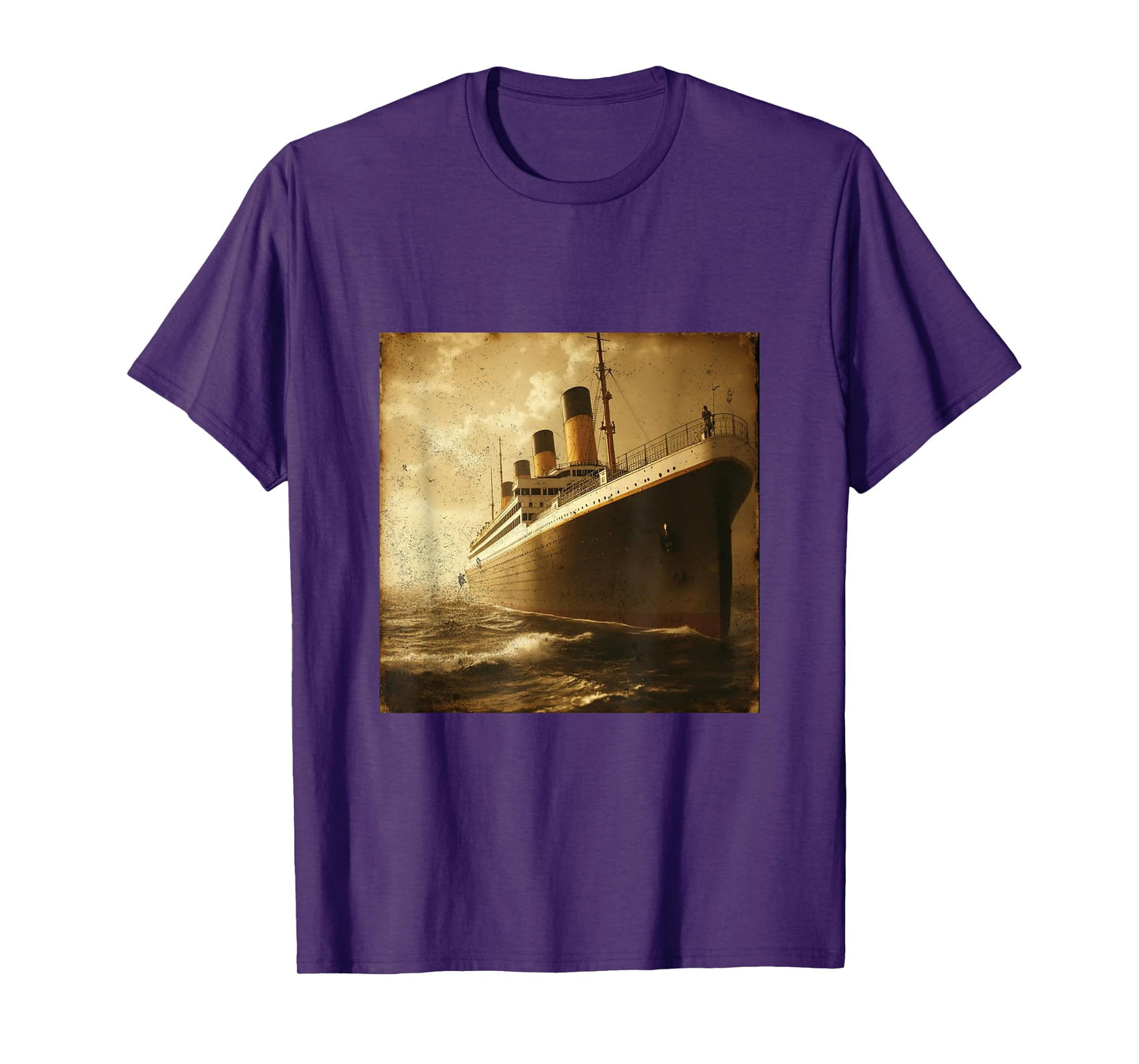 Vintage RMS Titanic Cruise Ship Setting Sail Men Women Kids T-Shirt