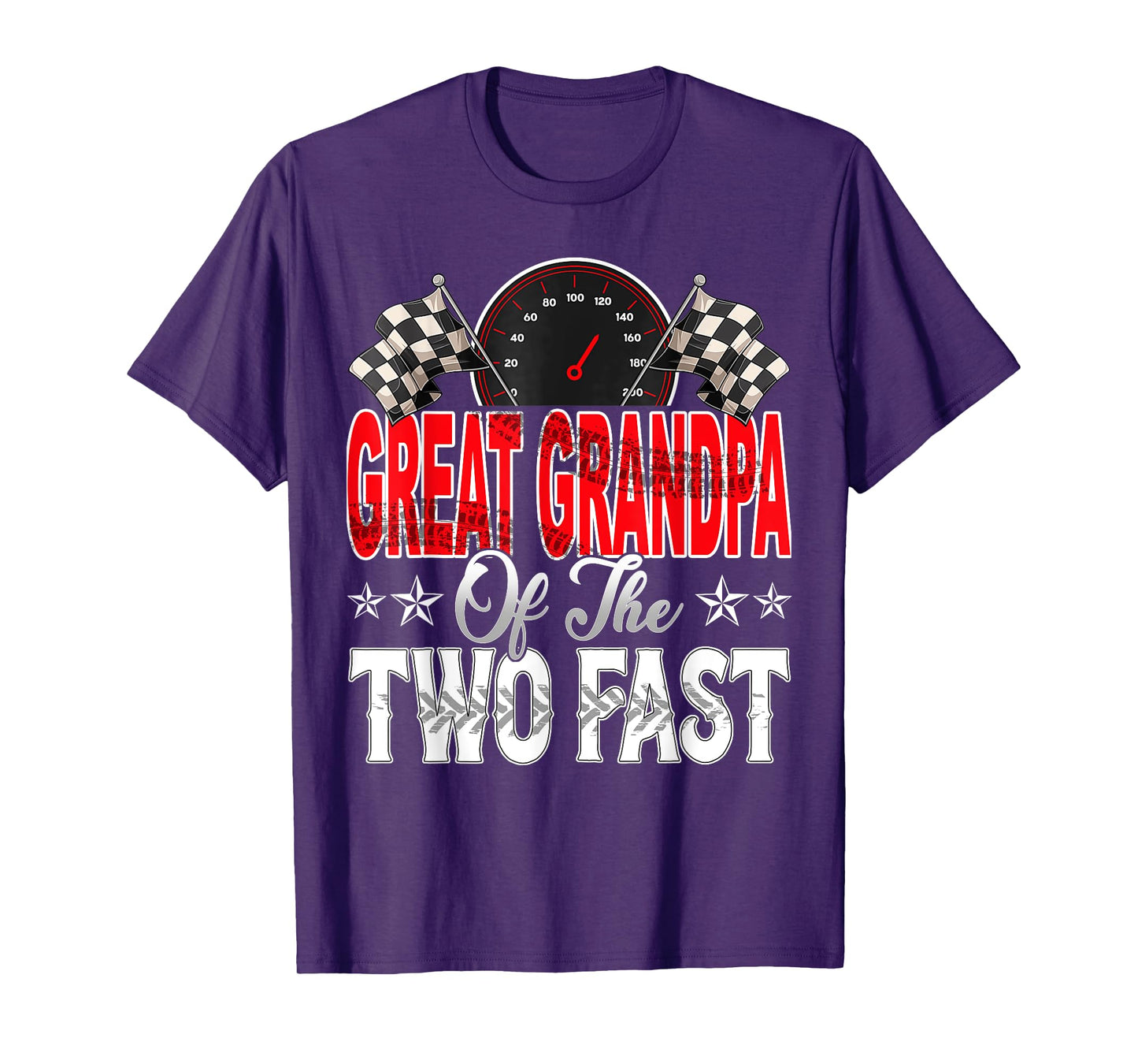Great Grandpa Of The Two Fast Second Birthday Racing Car T-Shirt