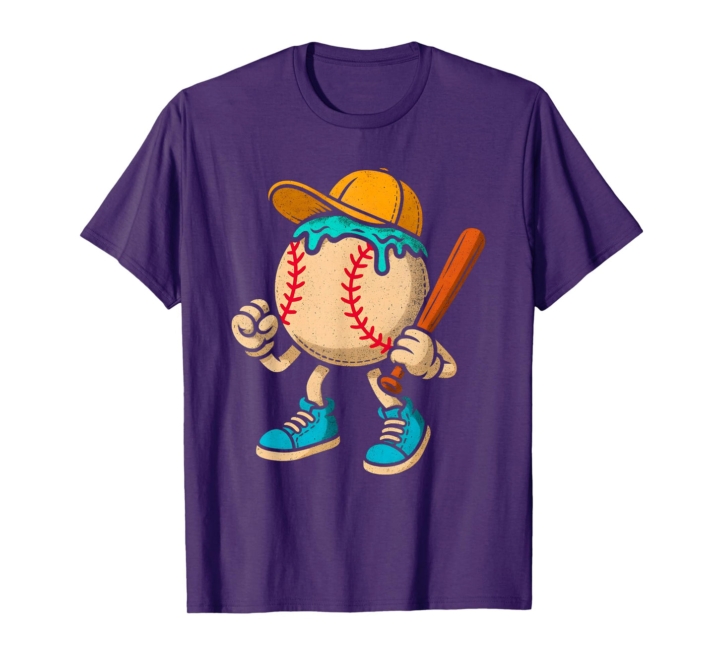 Ice Cream Drip Baseball Spots Baseball Drip For Girls & Boys T-Shirt