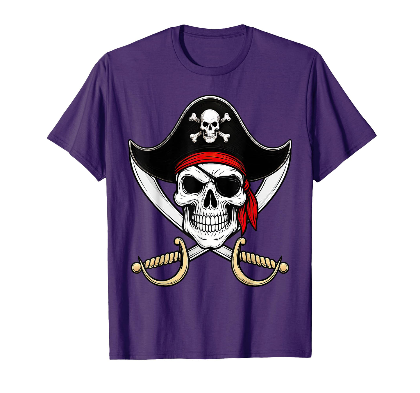 Skull Pirate Jolly Roger Flag Halloween T-Shirt
