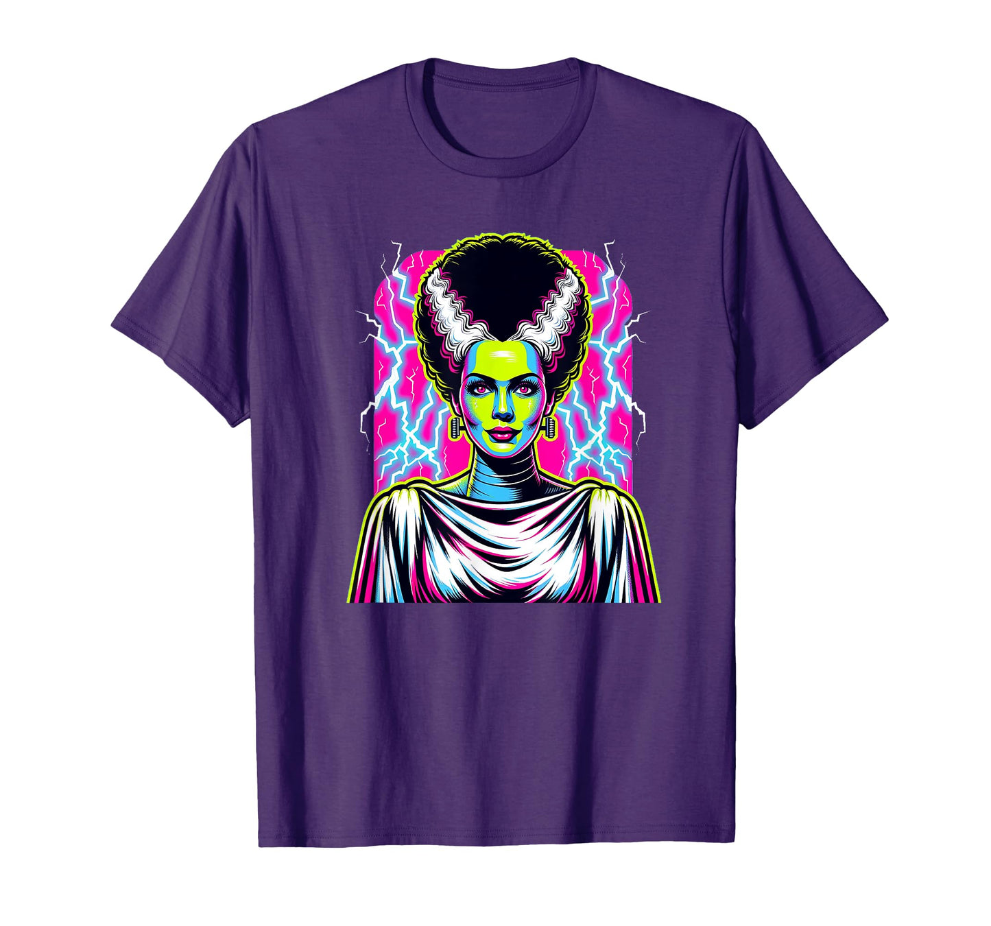 Bride of Frankenstein Bride Vibrant Classic Halloween Horror T-Shirt