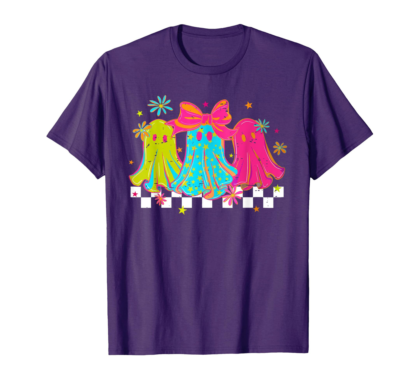 Cute Coquette Bow Ghost Halloween Spooky Season T-Shirt