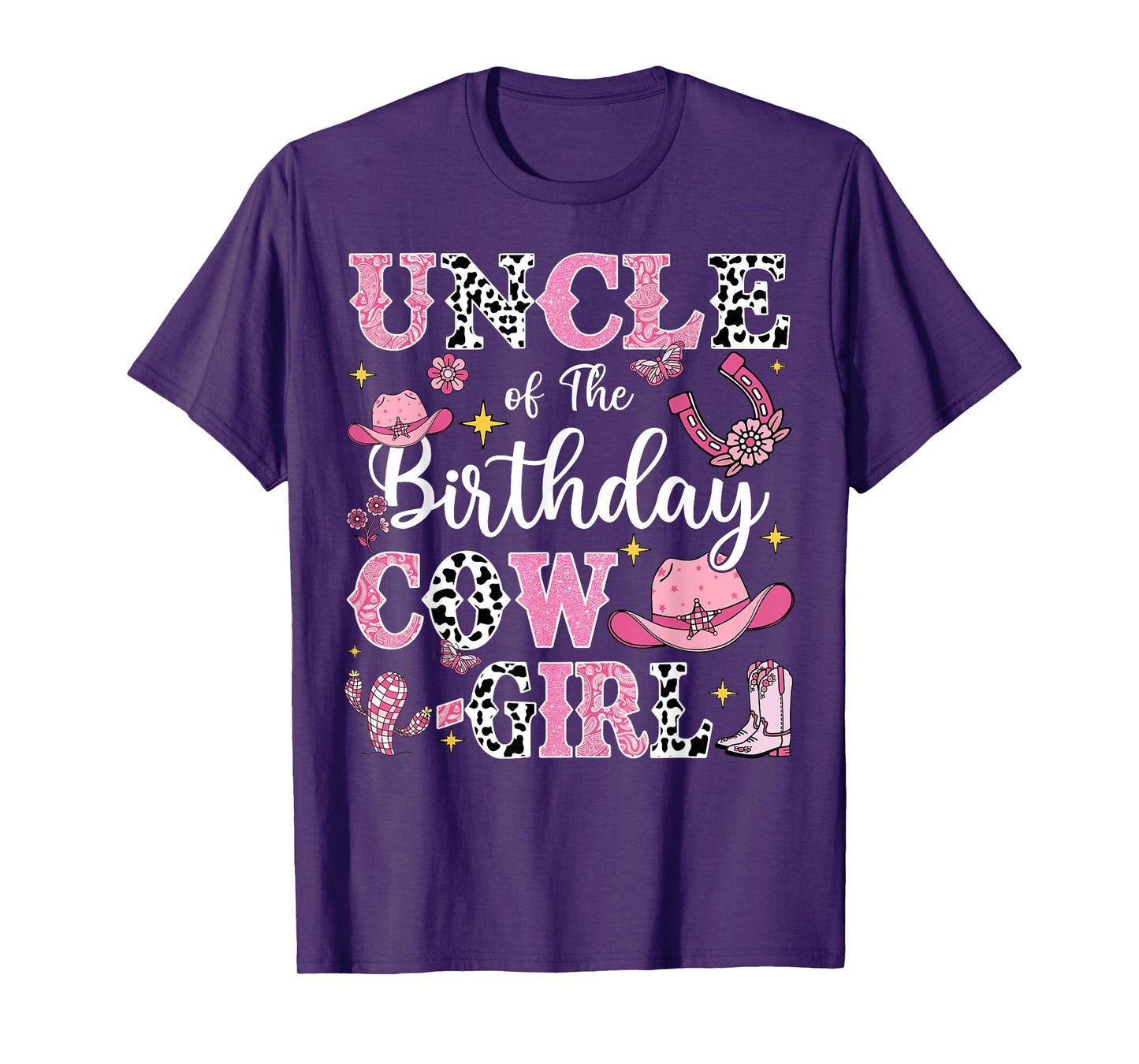 Uncle Of The Birthday Cow-Girl Rodeo Cow Girl Birthday T-Shirt