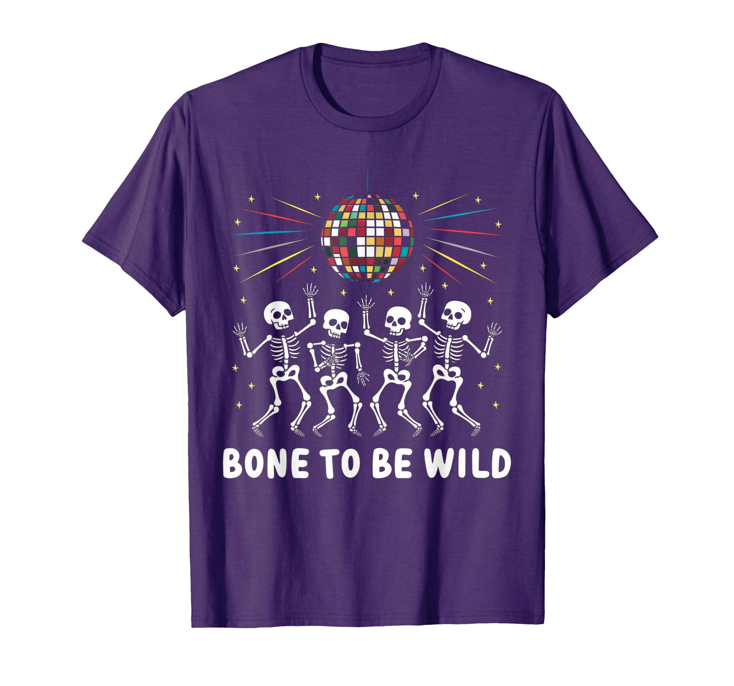 Bone To Be Wild Shirt Vintage 80's Disco Skeleton Halloween T-Shirt