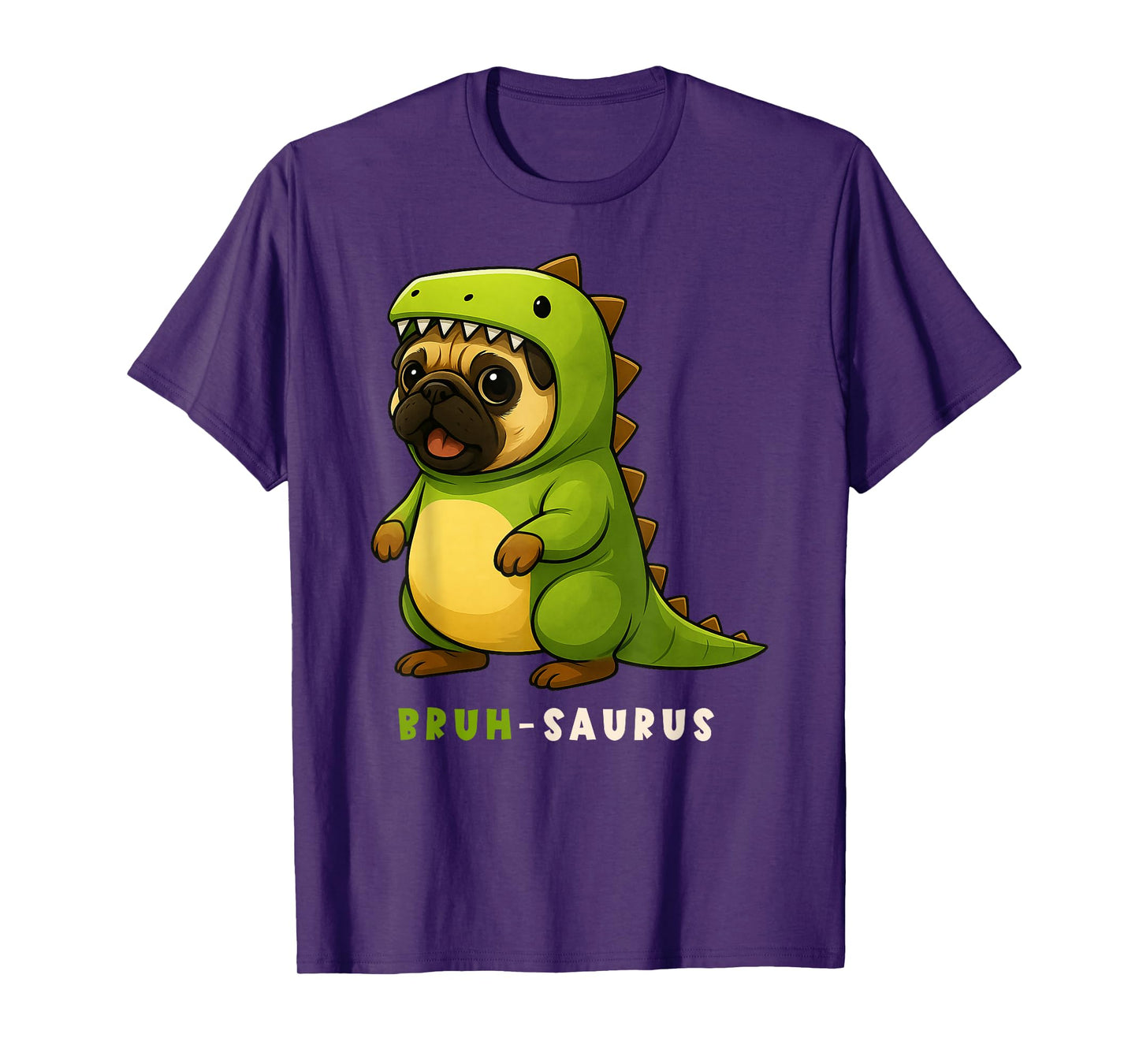 Pug Dinosaur Costume Trex Bruh Saurus Animal Lover Mom Dad T-Shirt