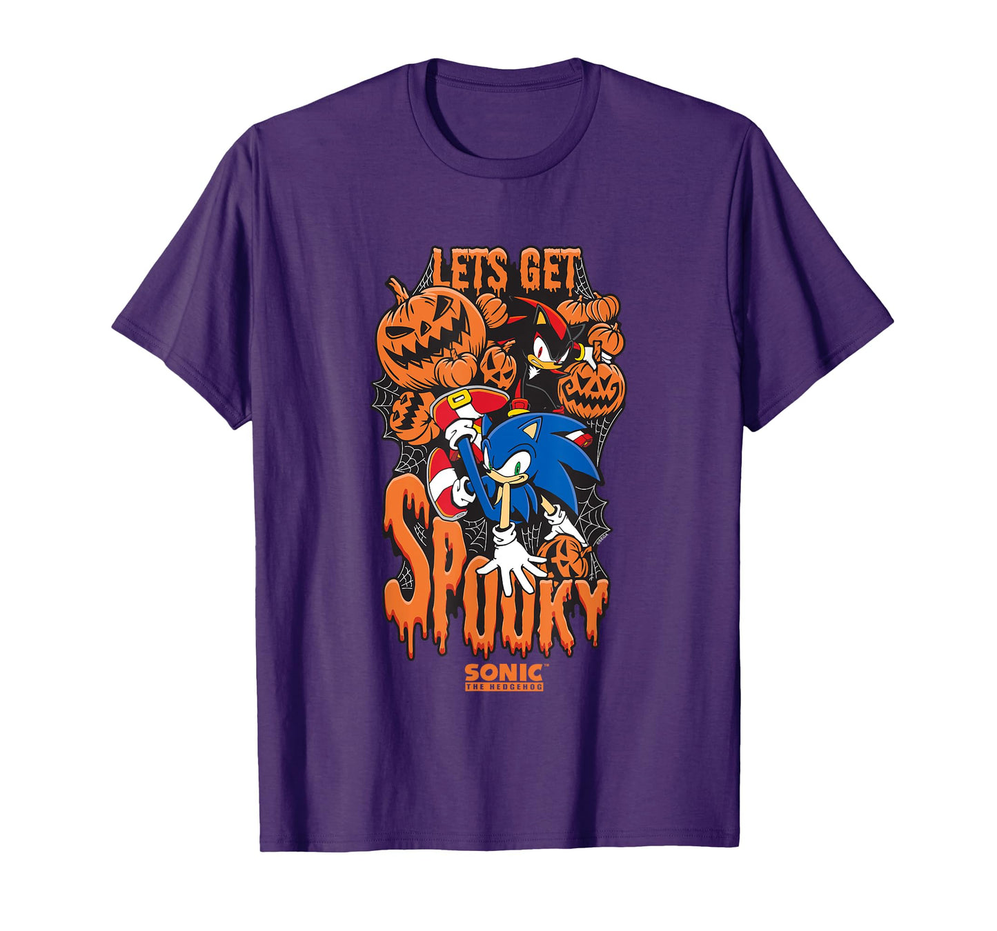 Sonic The Hedgehog Halloween Let's Get Spooky Sonic & Shadow T-Shirt