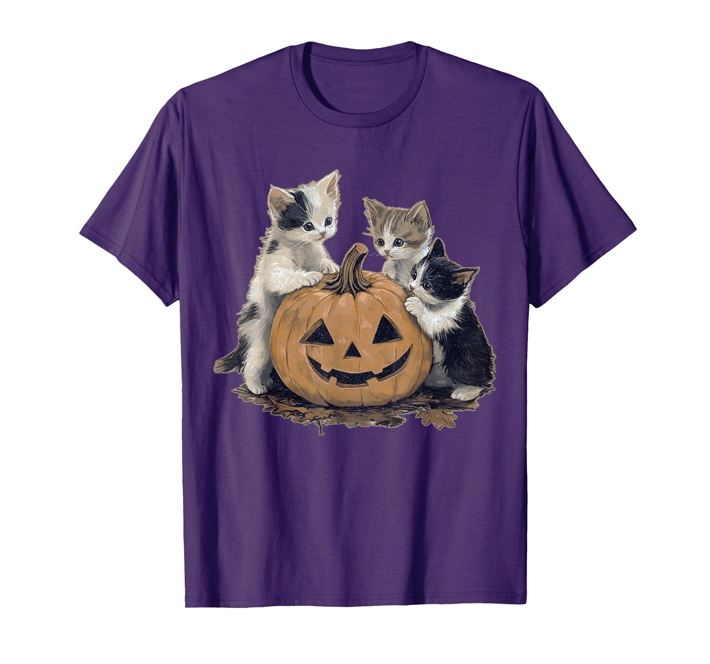 Vintage 90s Cat Halloween Retro Halloween vintage Spooky T-Shirt for Men Women Kids