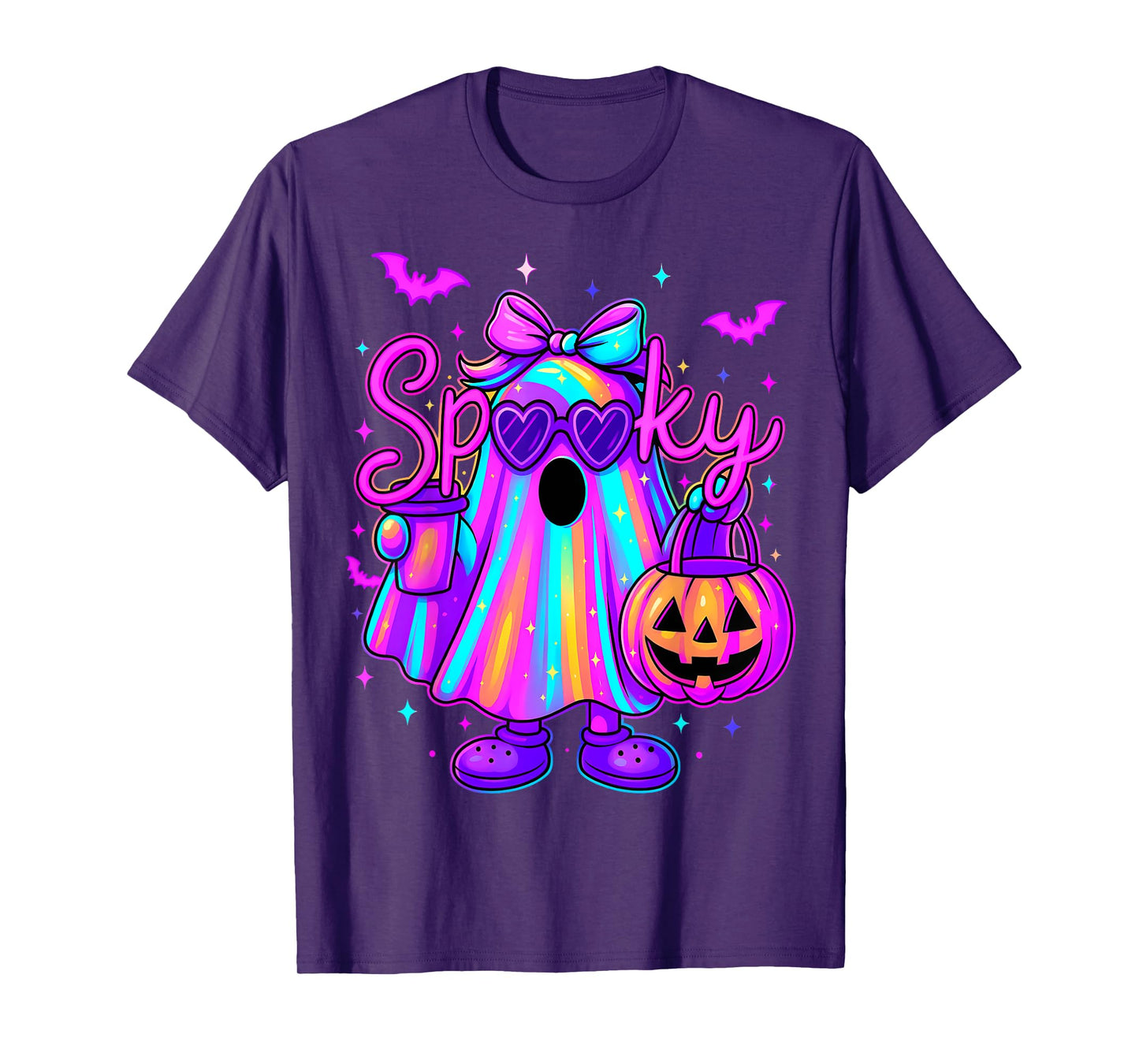 HUGvyn Halloween: Spooky Ghost Girl Pastel Pumpkin Trending T-Shirt