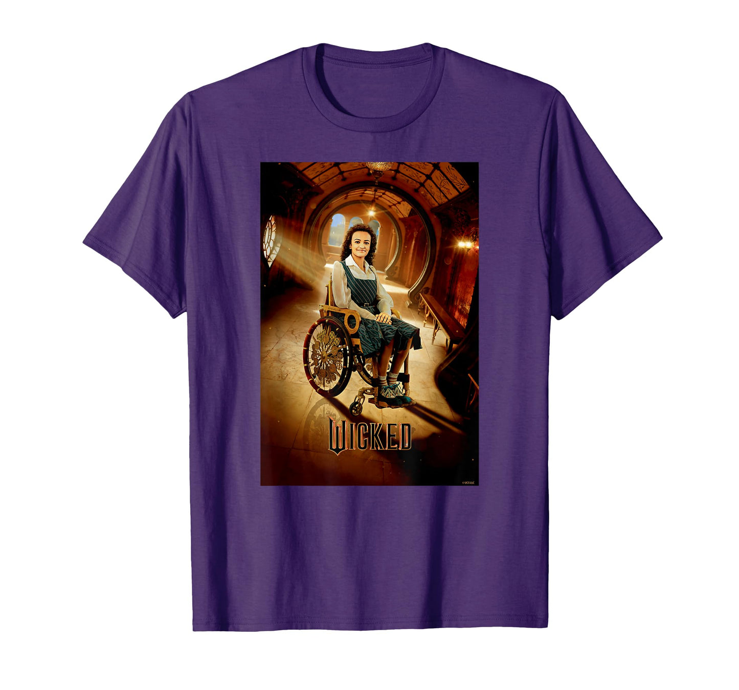Wicked Unisex Adult Nessarose T-Shirt, Black, Small, Short Sleeve, Movie-Inspired Modern, Official Licensed Design