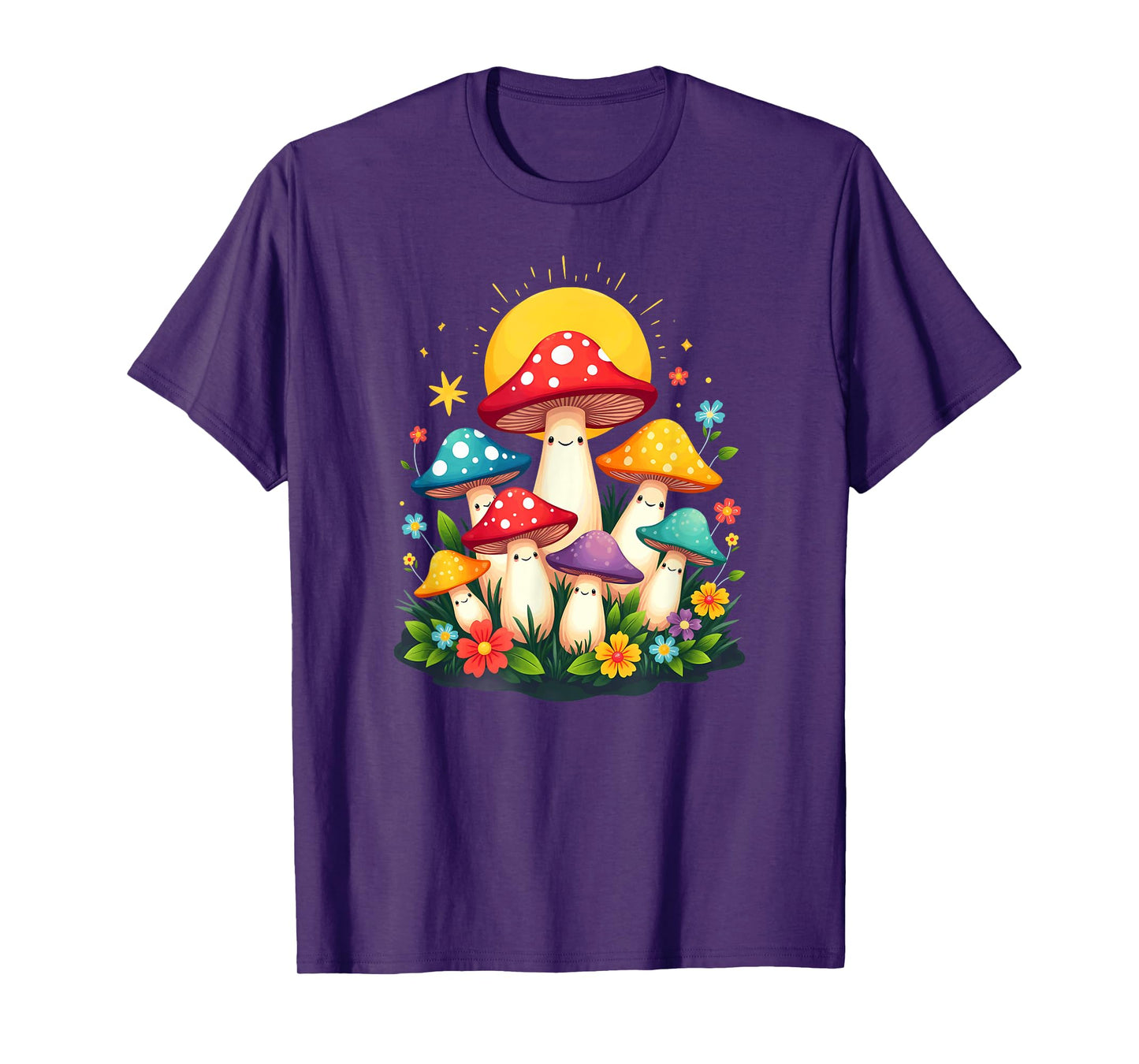 Floral Cute Mushroom Fungi Halloween Costume T-Shirt