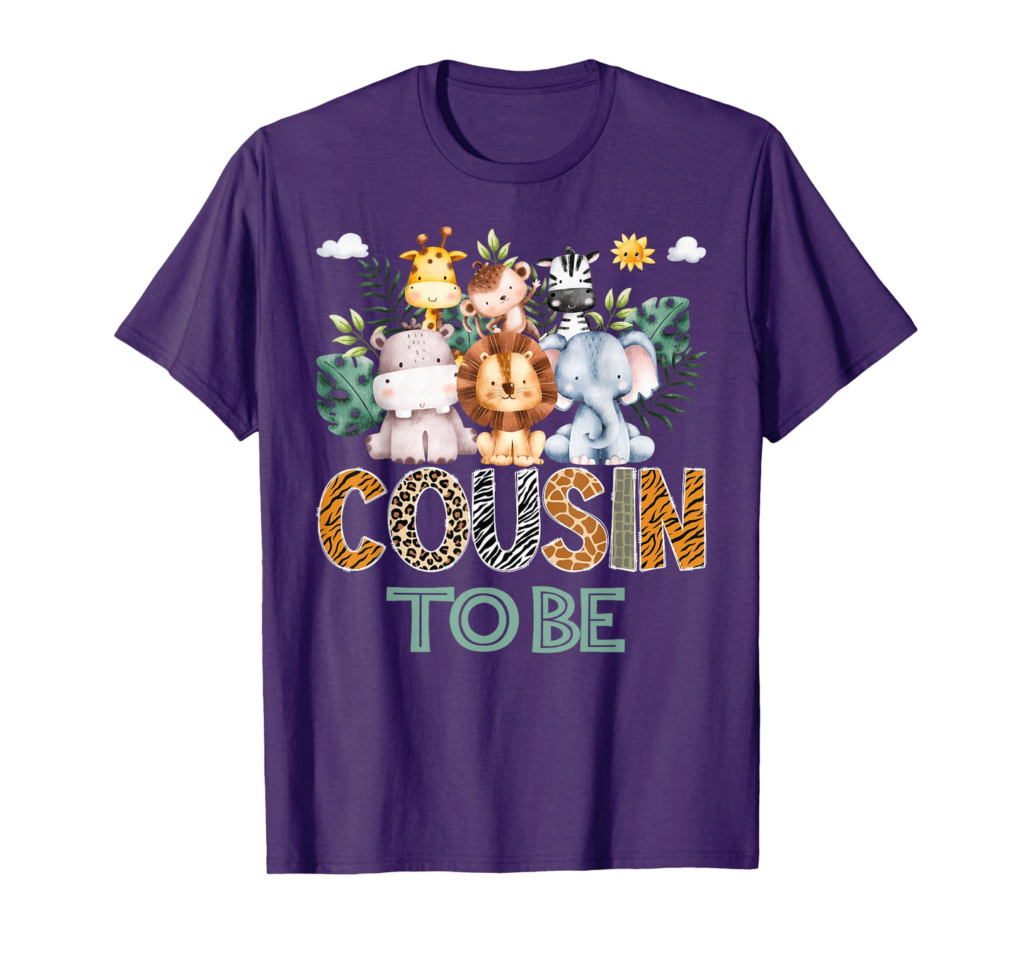 Soon To Be Cousin Jungle Animal Safari Gender Reveal T-Shirt