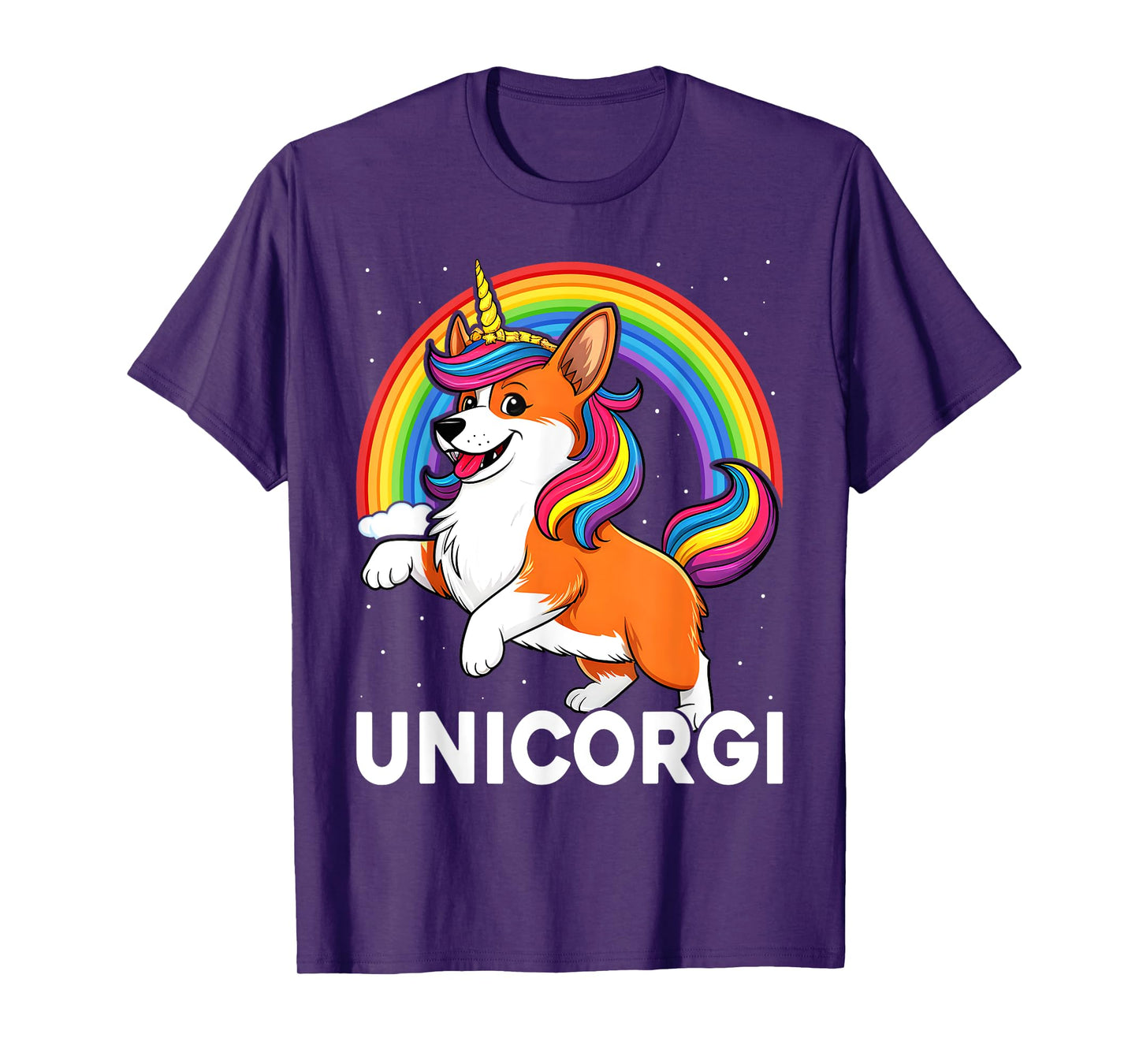 Funny Welsh Corgi Unicorn Unicorgi Cute Halloween Costume T-Shirt