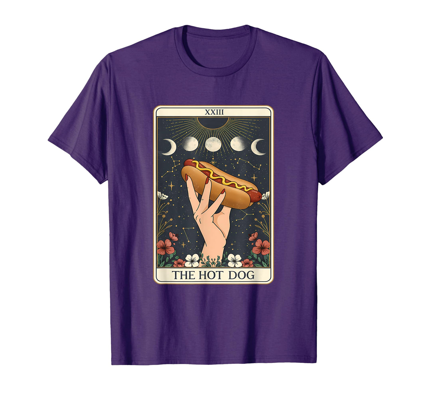 The Hot Dog Tarot Card Funny Mystic Food Humor Graphic T-Shirt
