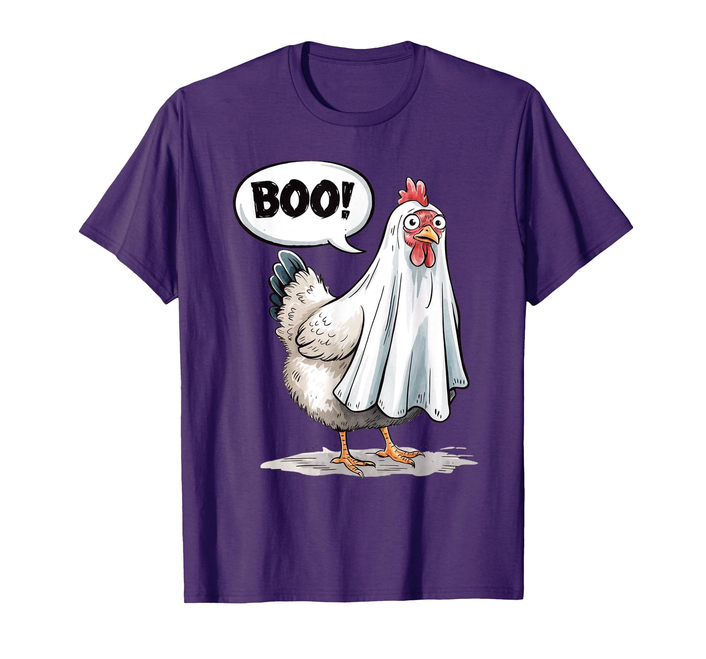Funny Halloween Chicken Boo Spooky Chicken Halloween Costume T-Shirt