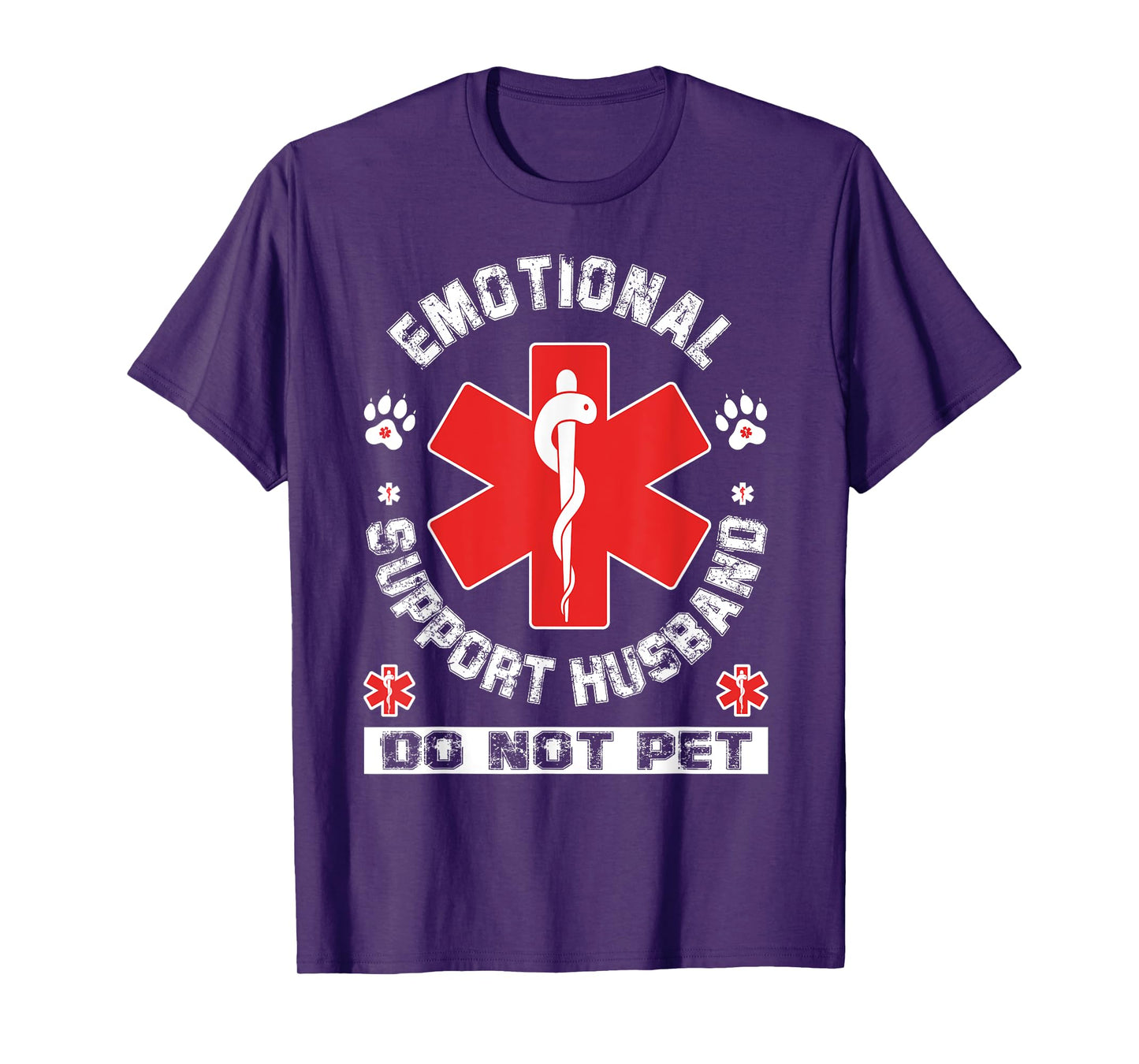 Emotional Support Husband Do Not Pet funny graphic vintage T-Shirt