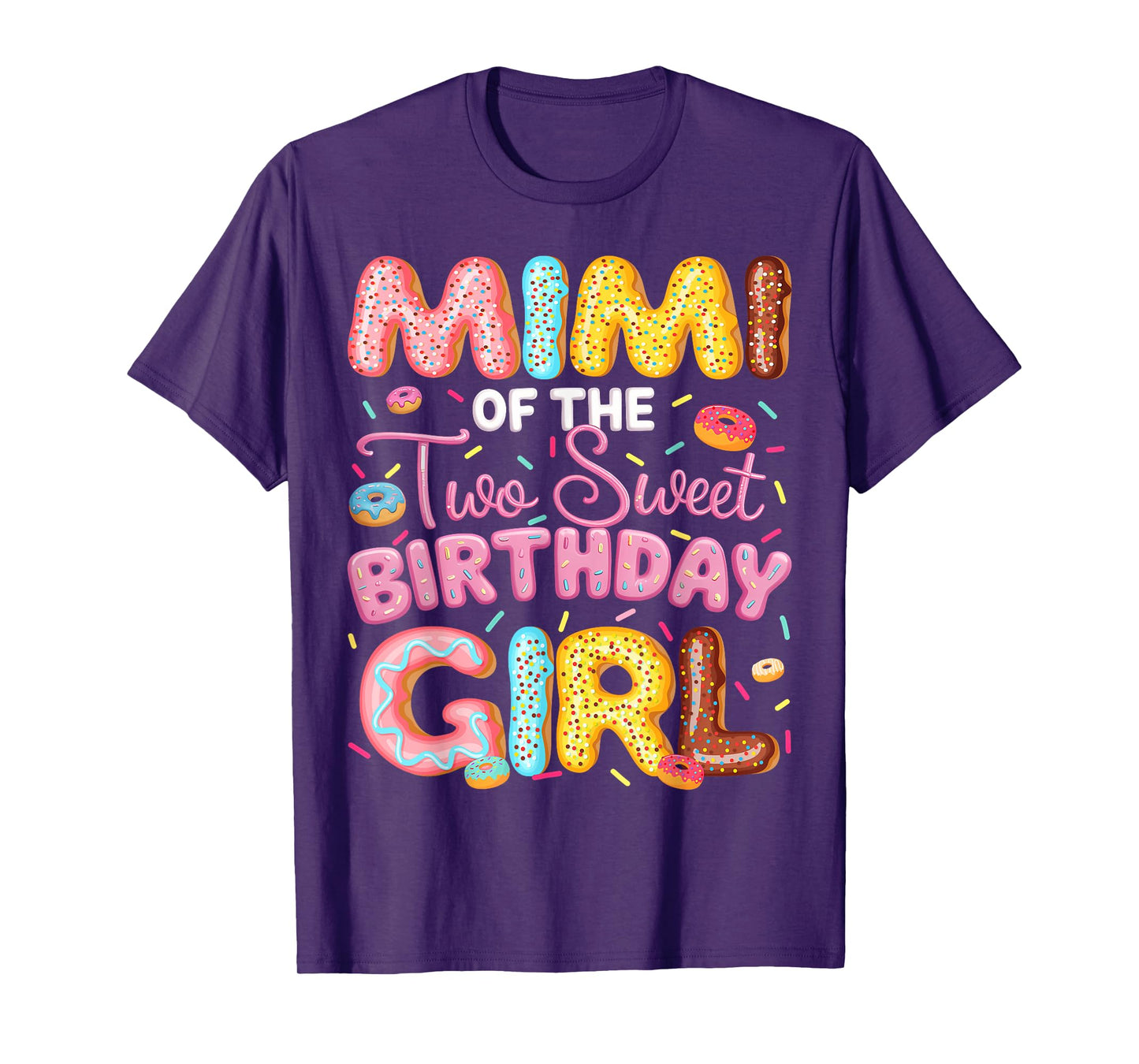 Mimi Of The Two Sweet Birthday Girl Donut 2Nd Birthday T-Shirt
