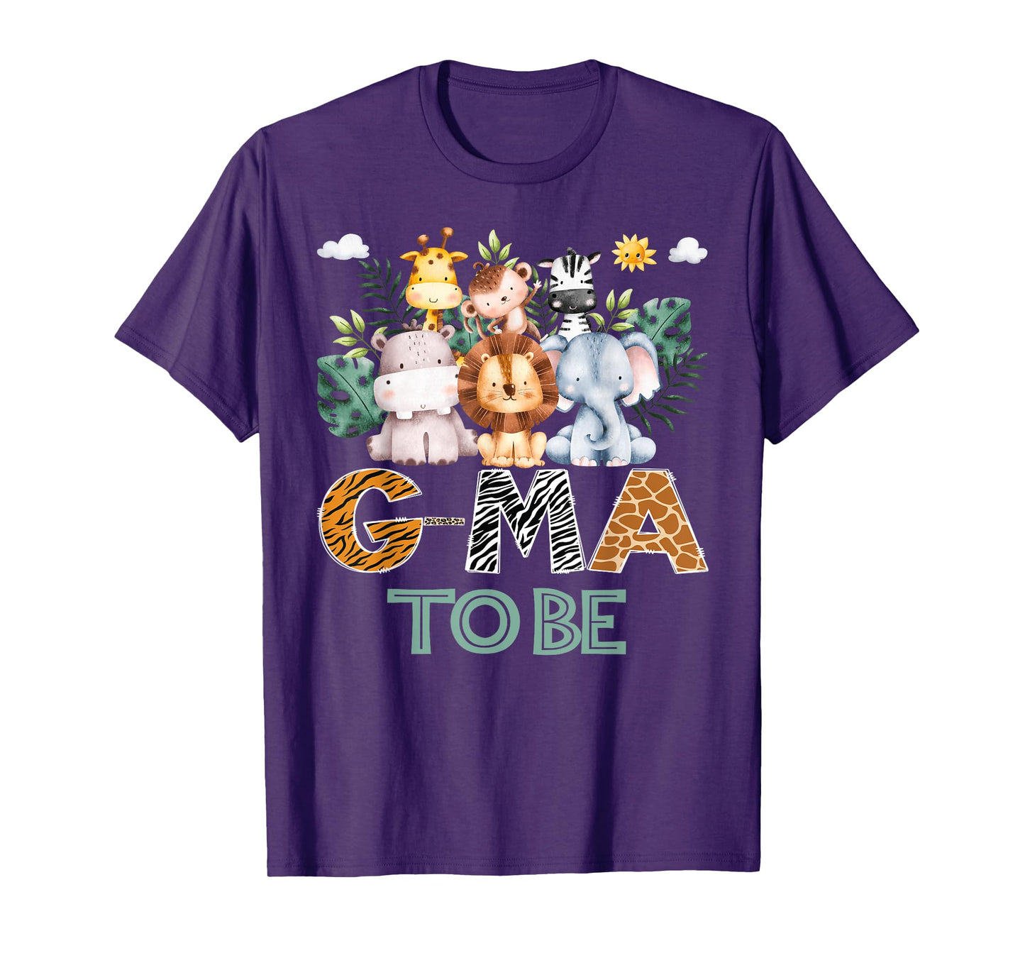 Soon To Be G-Ma Jungle Animal Safari Gender Reveal T-Shirt