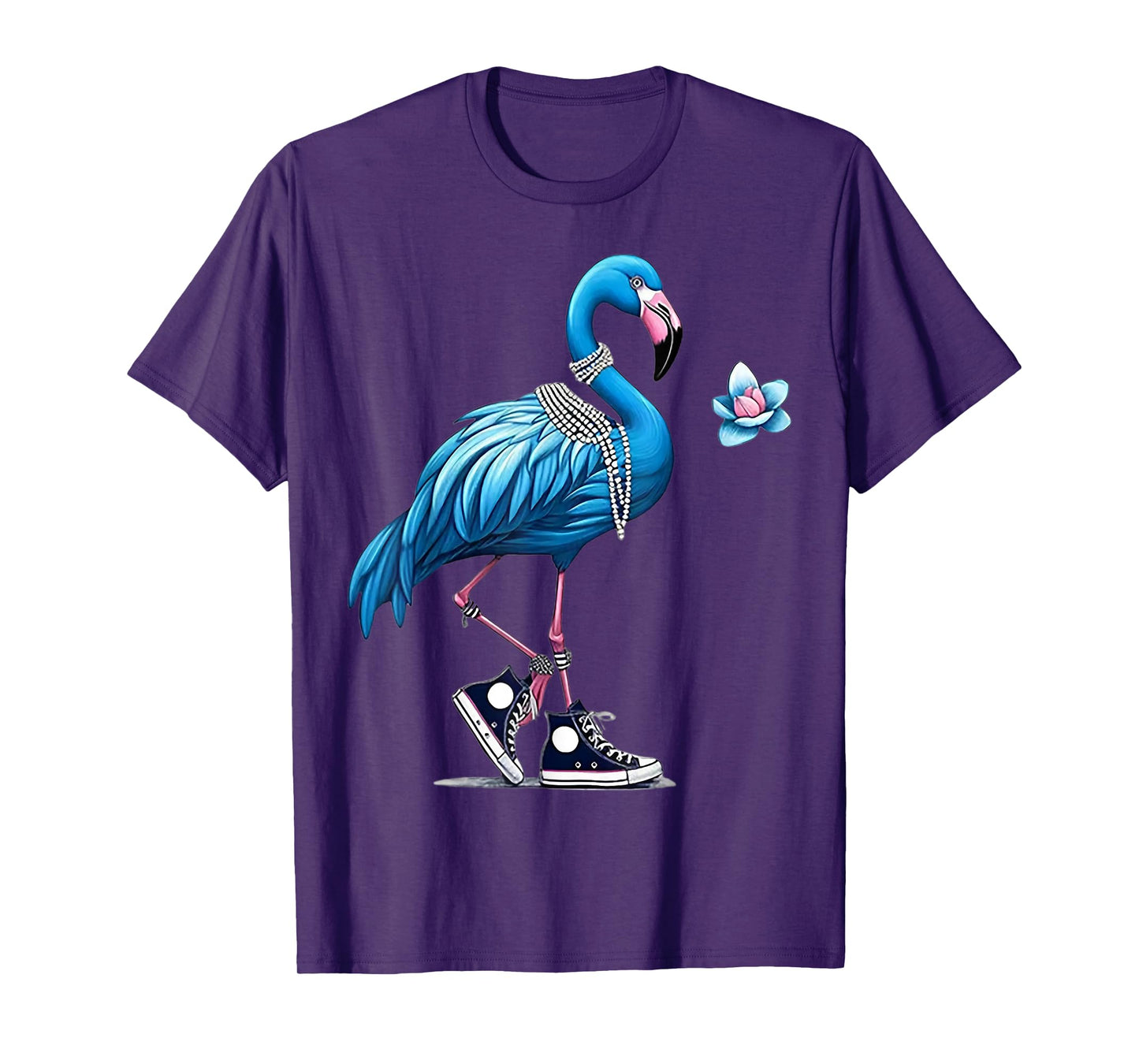 Flamingo Shoes Pearl Necklace T-Shirt