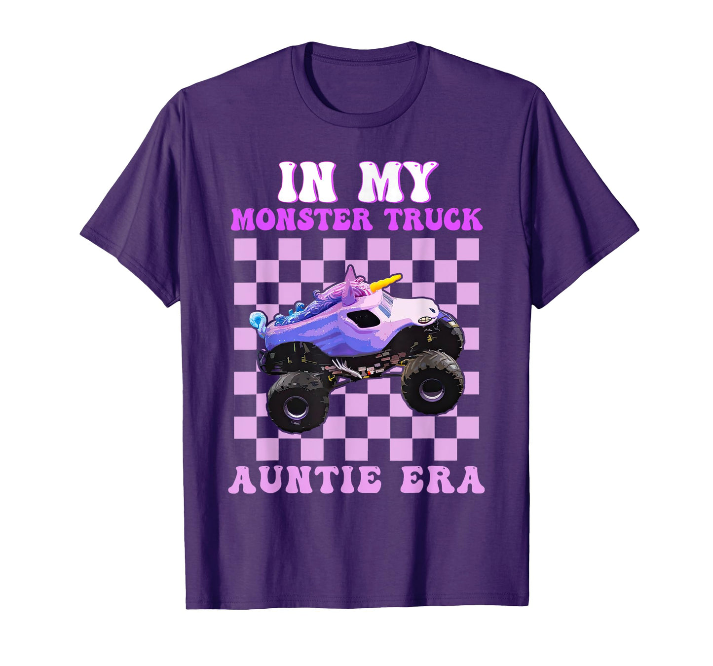 In My Monster Truck Auntie Era Funny Aunt Monster Truck T-Shirt