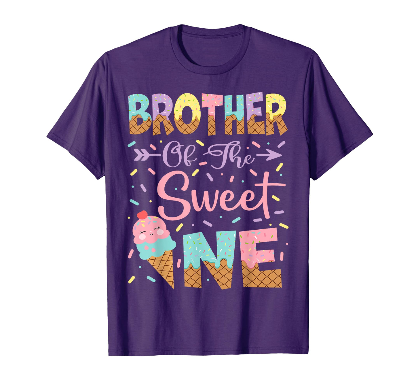 Brother Of The Sweet One Ice Cream 1St Birthday Girl T-Shirt